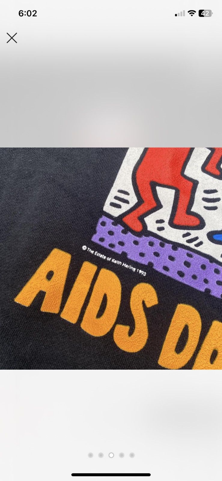 Gap × Keith Haring × Vintage 1993 Keith Haring Aids Dance-A-Thon Crewneck Sweatshirt Size US L / EU 52-54 / 3 - 3 Thumbnail