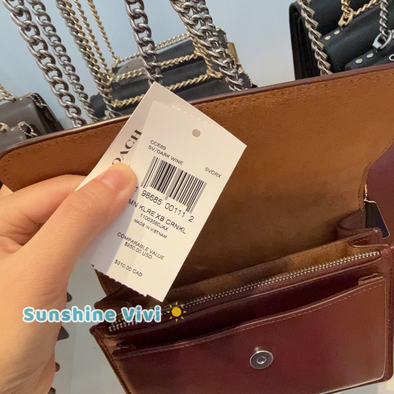 Coach NWT Coach Mini Klare Crossbody Bag CCE89 Leather DARK WINE Size ONE SIZE - 6 Thumbnail