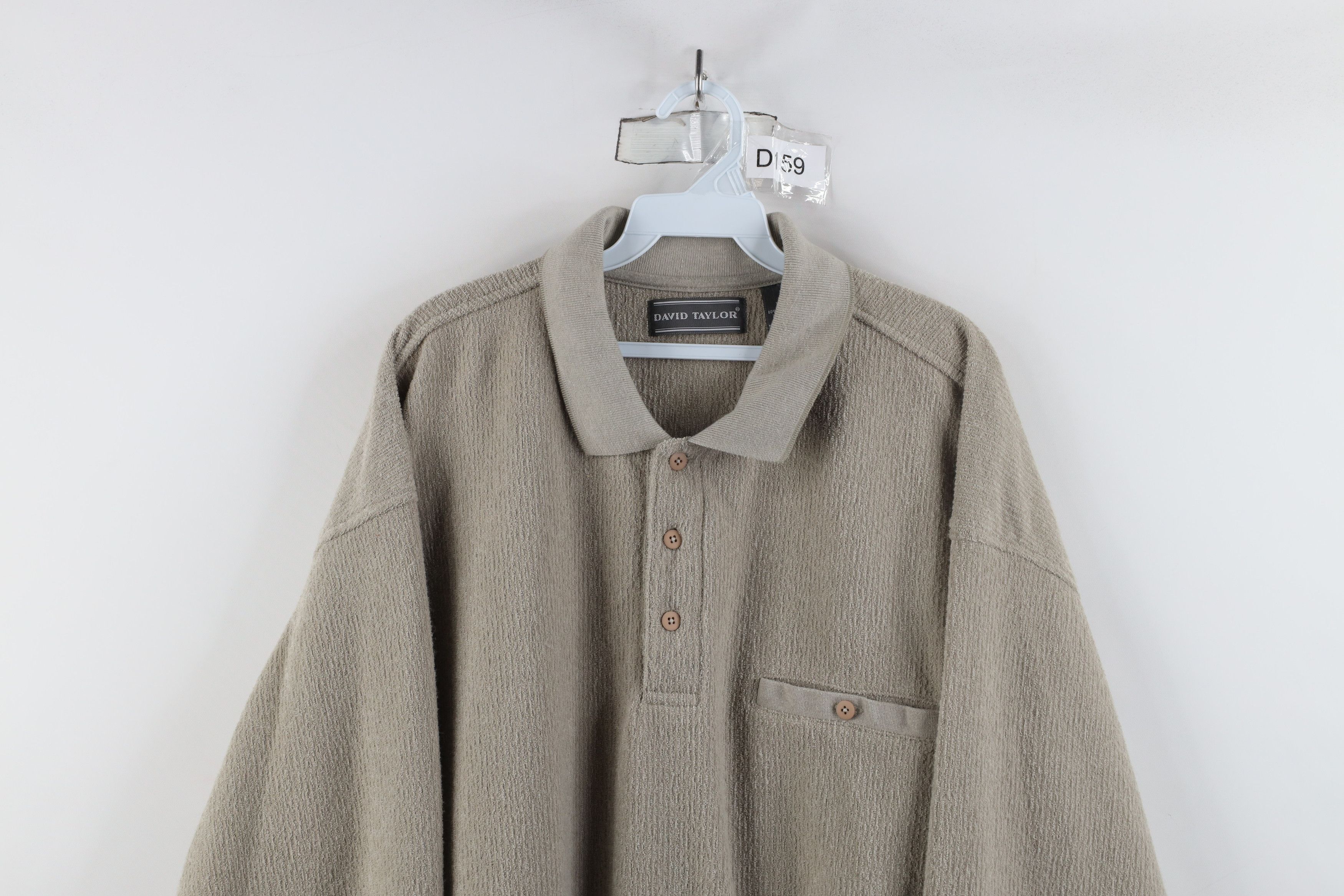 Vintage Vintage 90s Streetwear Terry Cloth Collared Sweatshirt Size US XL / EU 56 / 4 - 2 Thumbnail