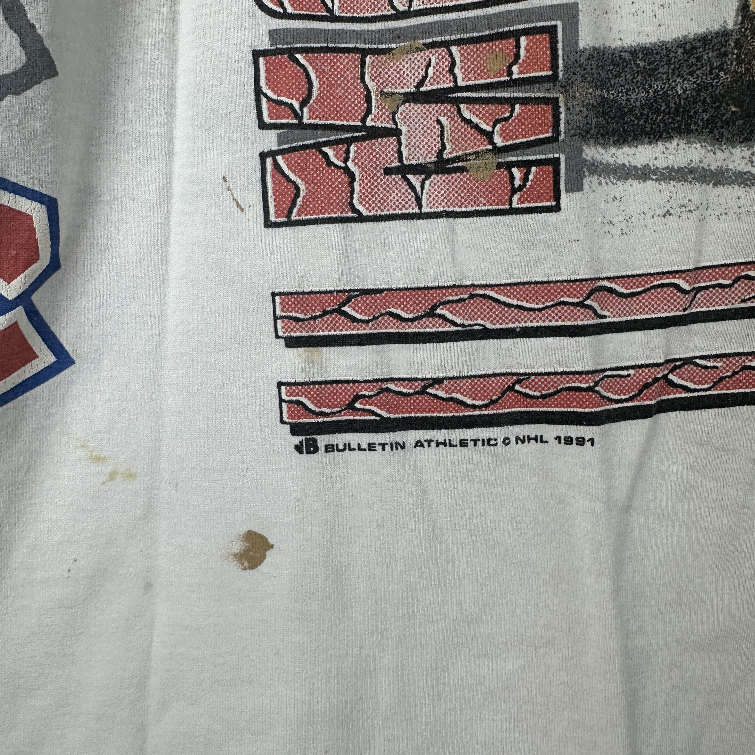 Vintage ​​​​1991 Montreal Canadiens Bulletin Athletic NHL AOP Tee Size US XL / EU 56 / 4 - 7 Thumbnail