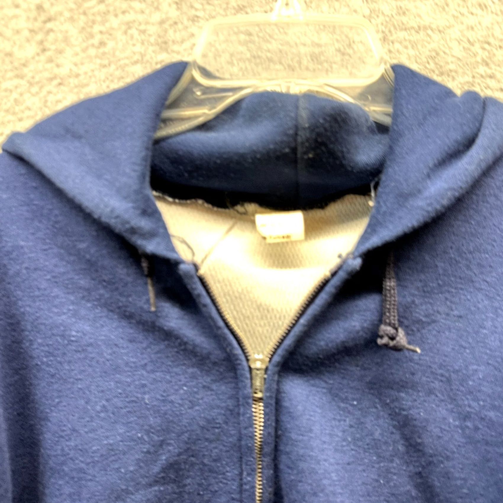 Vintage VINTAGE Grandparent Hoodie Adult Medium Blue Full Zip Thermal Mens Sweater 70s Hoodie Size US M / EU 48-50 / 2 - 6 Thumbnail