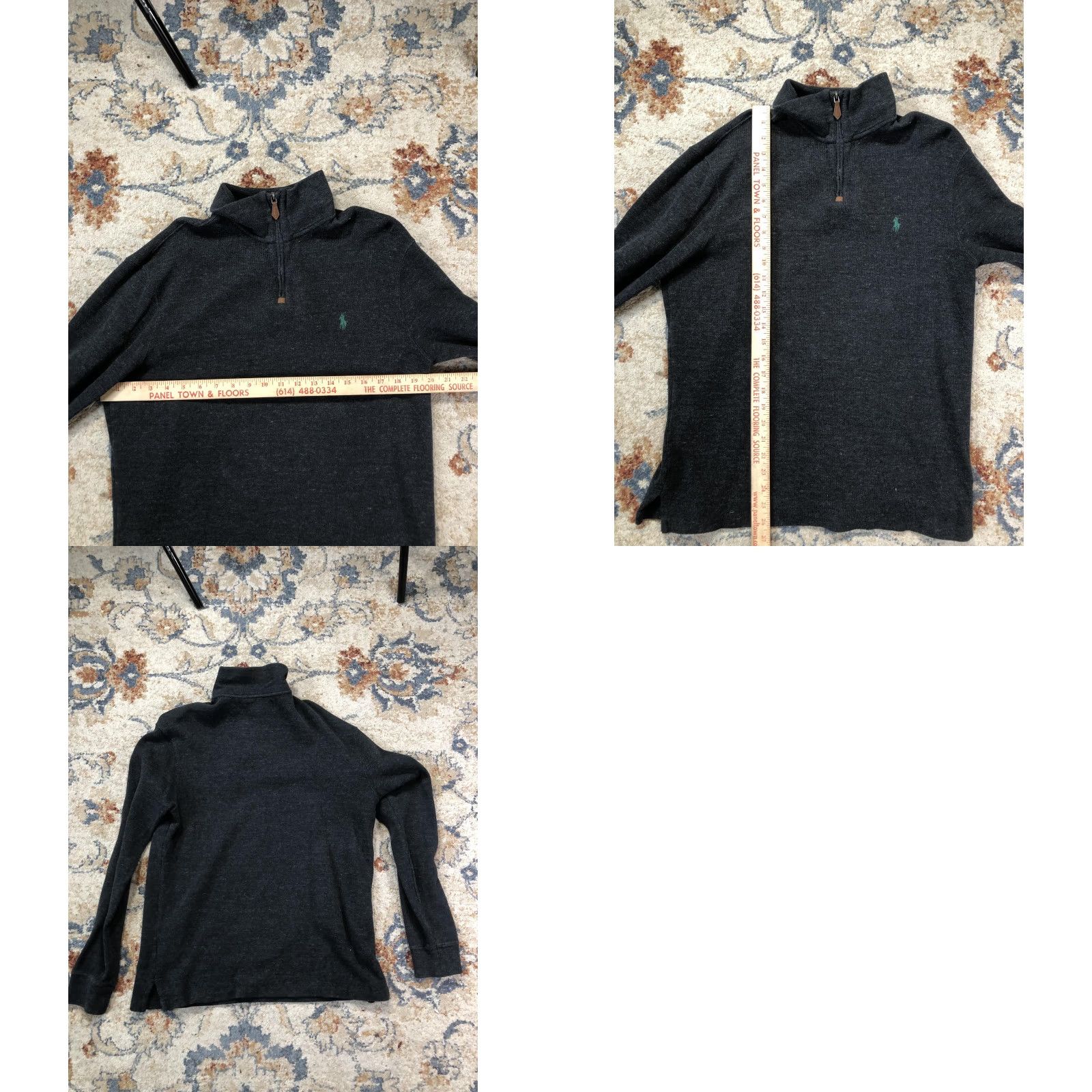 Polo Ralph Lauren Polo Ralph Lauren Sweater Mens Medium Gray Quarter Zip Mock Neck Pullover Knit Size US M / EU 48-50 / 2 - 8 Thumbnail