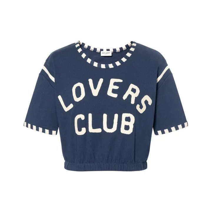 Saint Laurent Paris Saint Laurent Blue Lovers Club T-Shirt -2507 Size L / US 10 / IT 46 - 7 Thumbnail