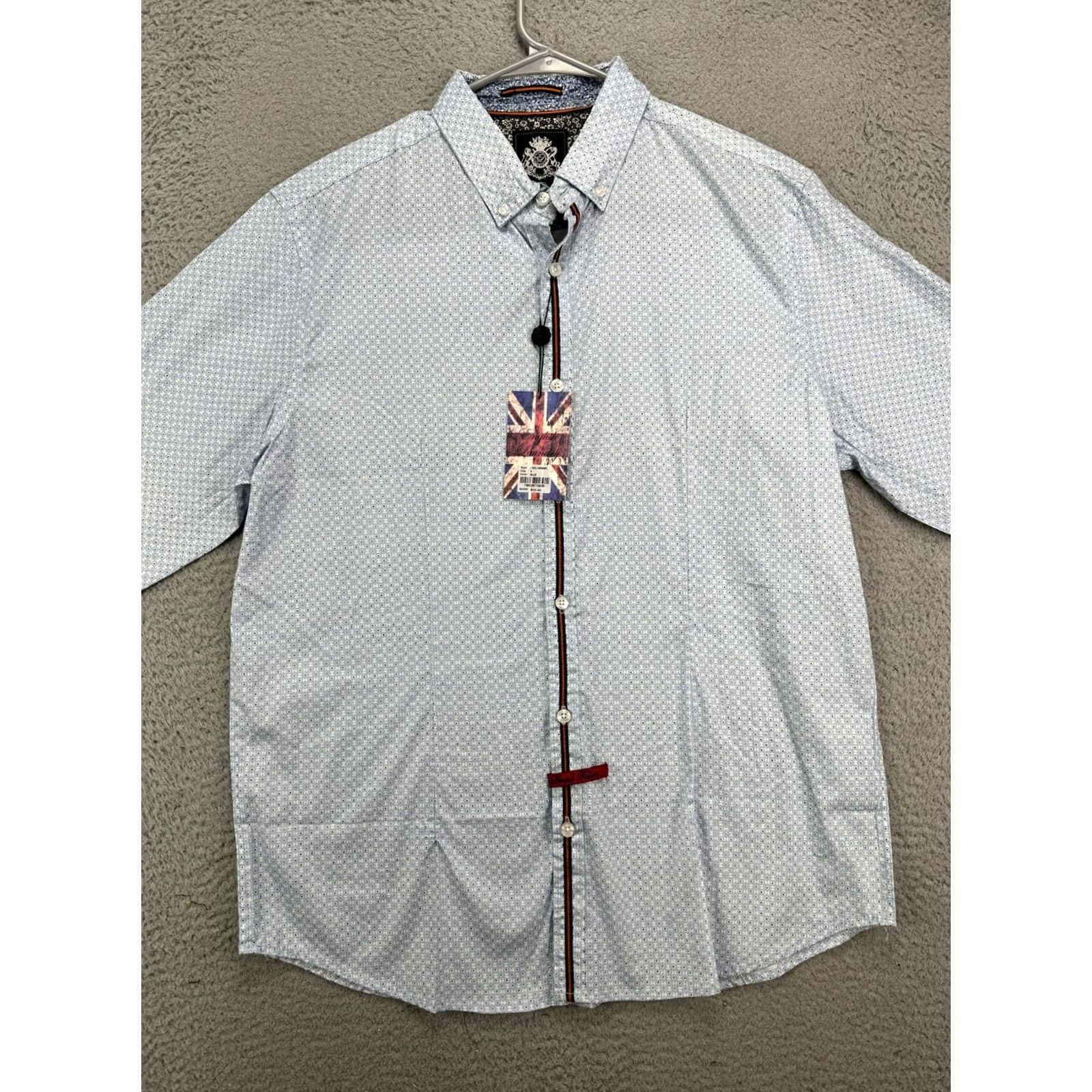 English Laundry VINTAGE? No. English Laundry Shirt Mens Small Blue Geometric Button-Down Stretch Shirt Mens S Blue Geometric Button Up Please? Size US S / EU 44-46 / 1 - 3 Thumbnail