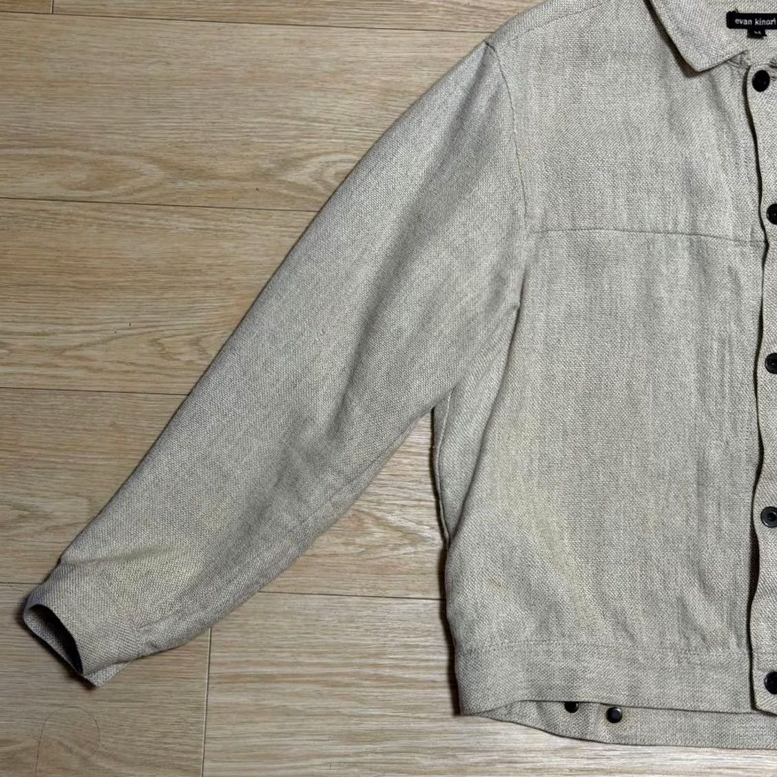 Evan Kinori Evan Kinori Jacket Mens M ecru Early Archive Wool Hemp Rare Size Size US M / EU 48-50 / 2 - 4 Thumbnail