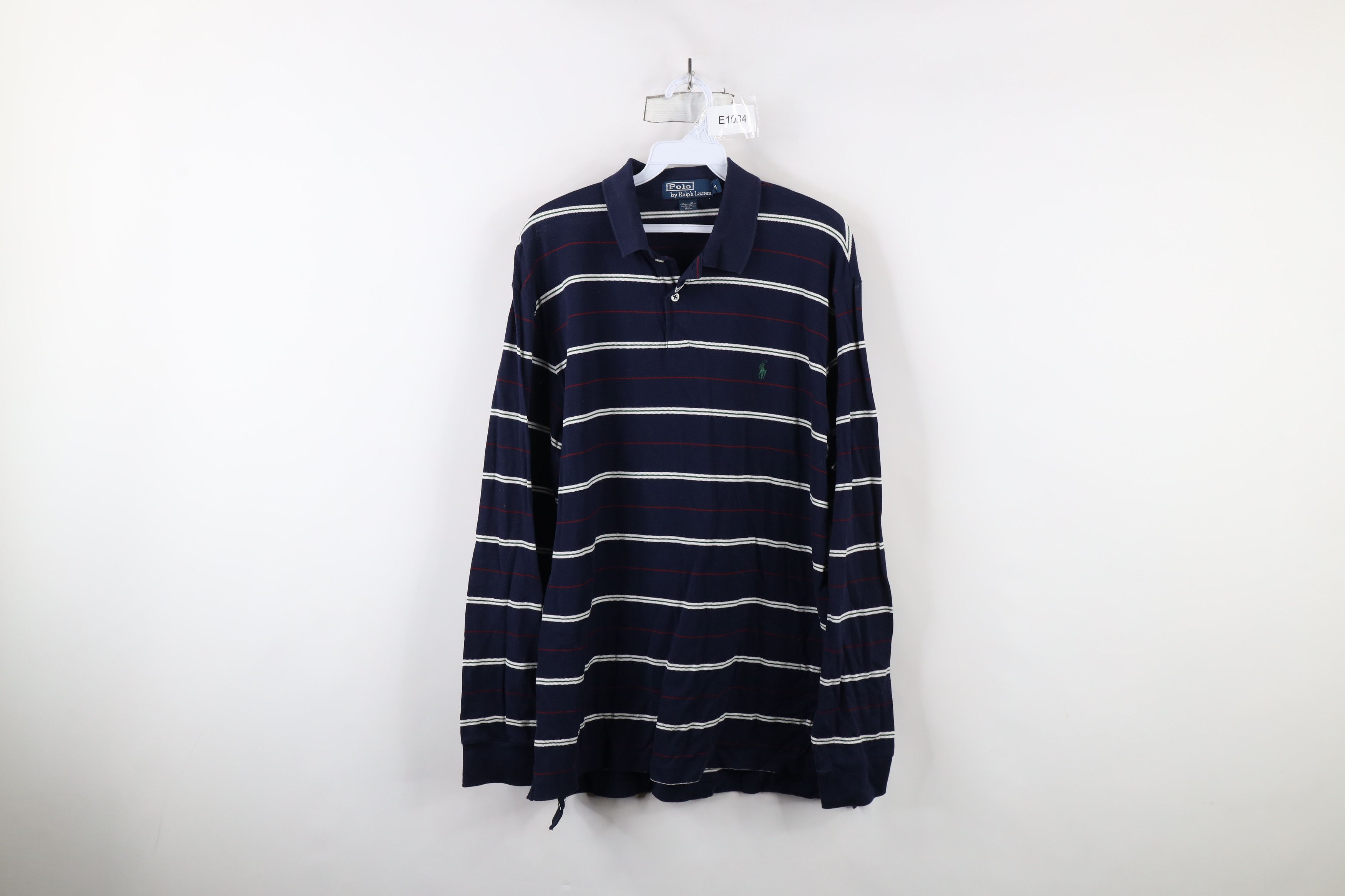 Ralph Lauren × Vintage Vintage 90s Ralph Lauren Pima Cotton Long Sleeve Polo Size US M / EU 48-50 / 2 - 1 Thumbnail