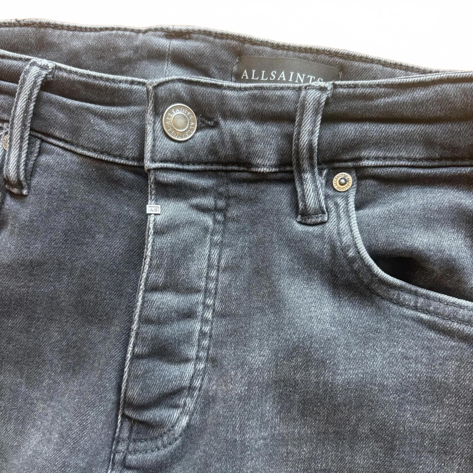 Allsaints AllSaints Sid Black Skinny Fit Denim Jeans 30/30 Size US 30 / EU 46 - 3 Thumbnail