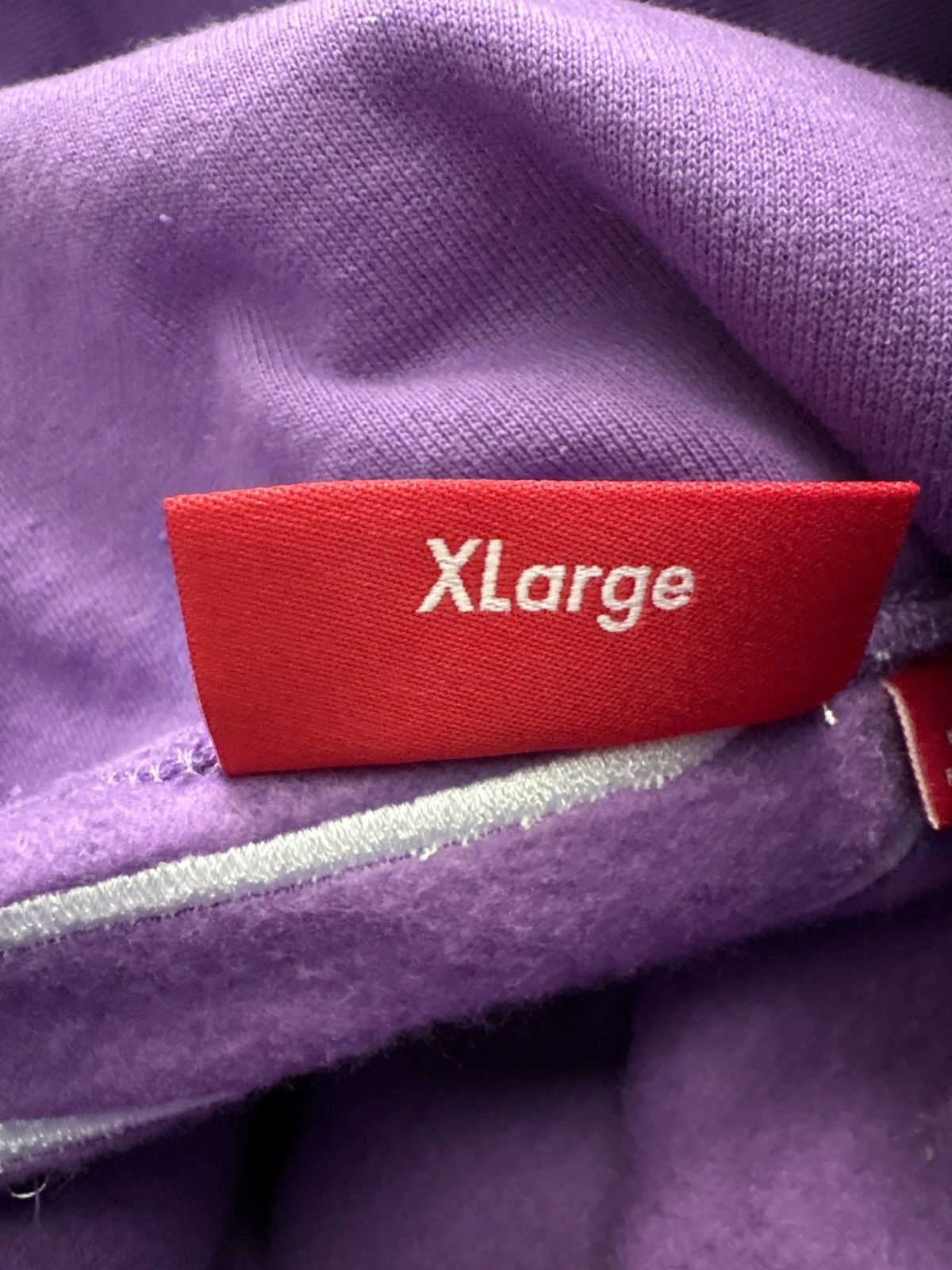 Supreme Supreme Satin Appliqué Hoodie Sweatshirt FW25 Violet Size XL Size US XL / EU 56 / 4 - 5 Thumbnail