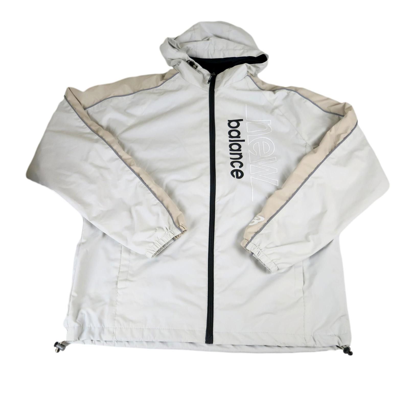 New Balance Mens Medium New Balance White Hooded Windbreaker Jacket Size US M / EU 48-50 / 2 - 1 Thumbnail