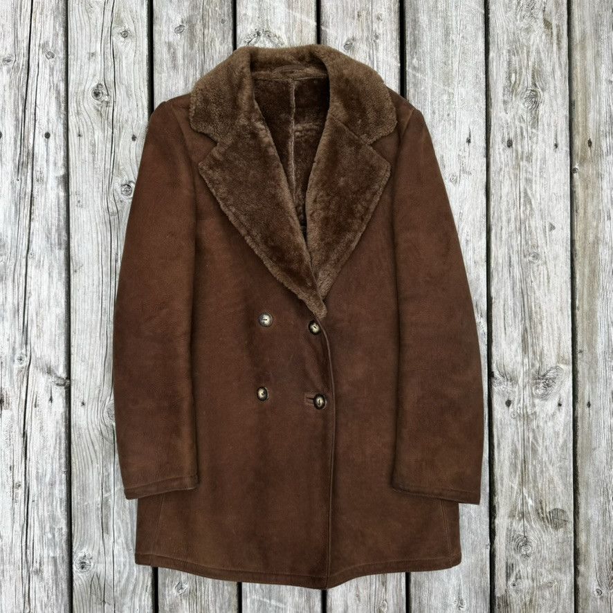 Vintage 1970s Sawyer of Napa Sheepskin Shearling Coat Size XL / US 12-14 / IT 48-50 - 2 Thumbnail