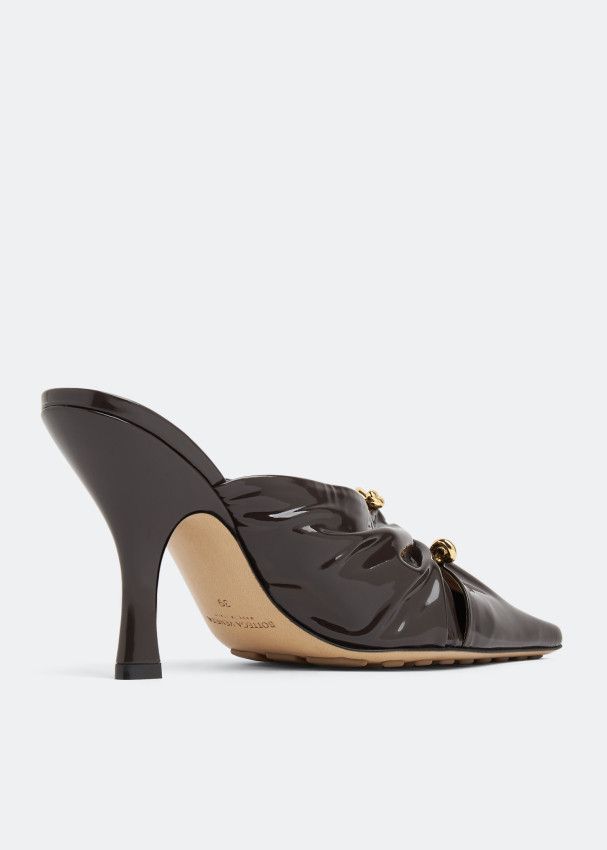 Bottega Veneta o1bcso1str0225 Bunnie Mules in Dark Brown Size US 8 / IT 38 - 3 Thumbnail