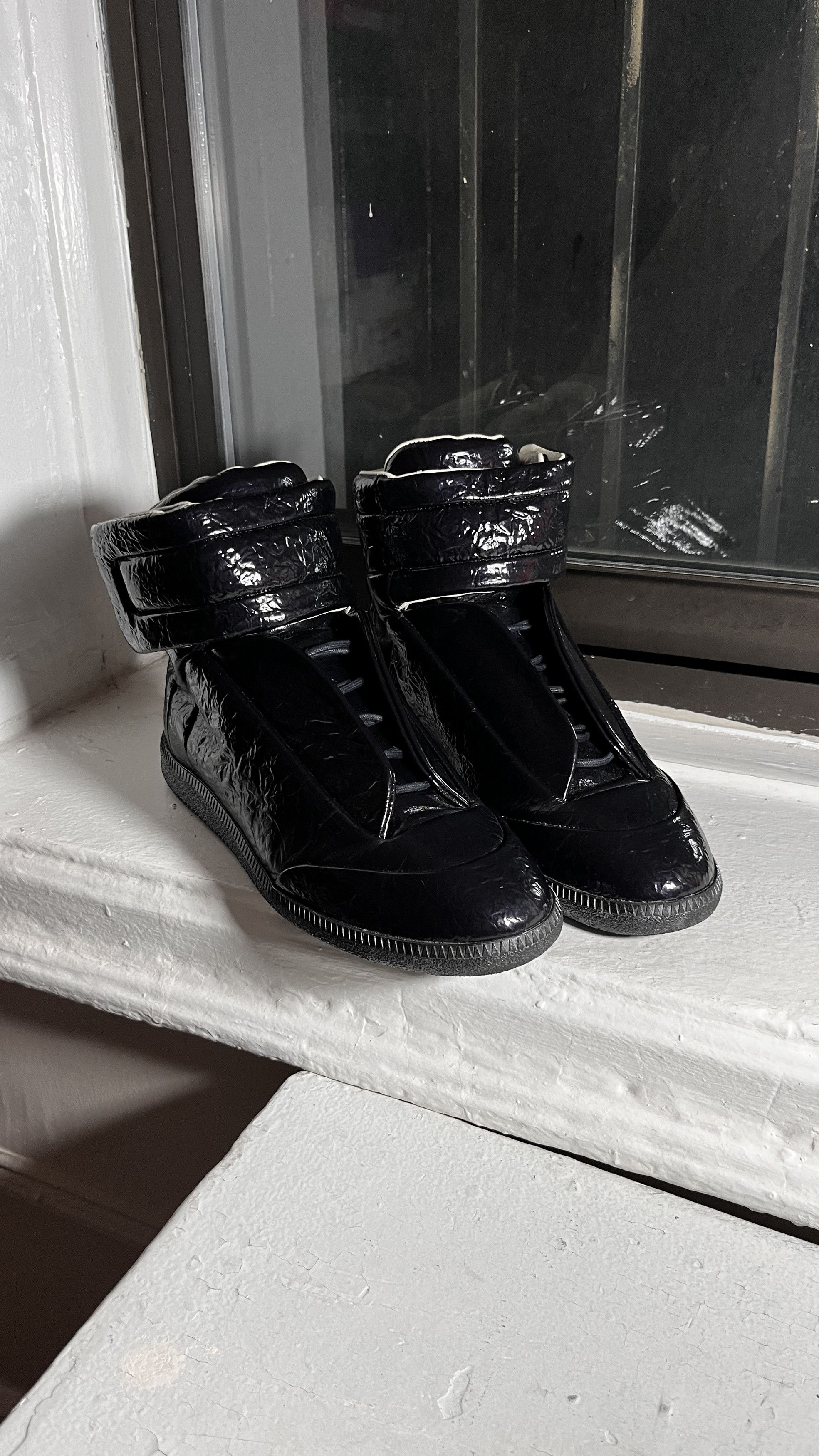 Maison Margiela Margiela Future Hi Black patent | Grailed