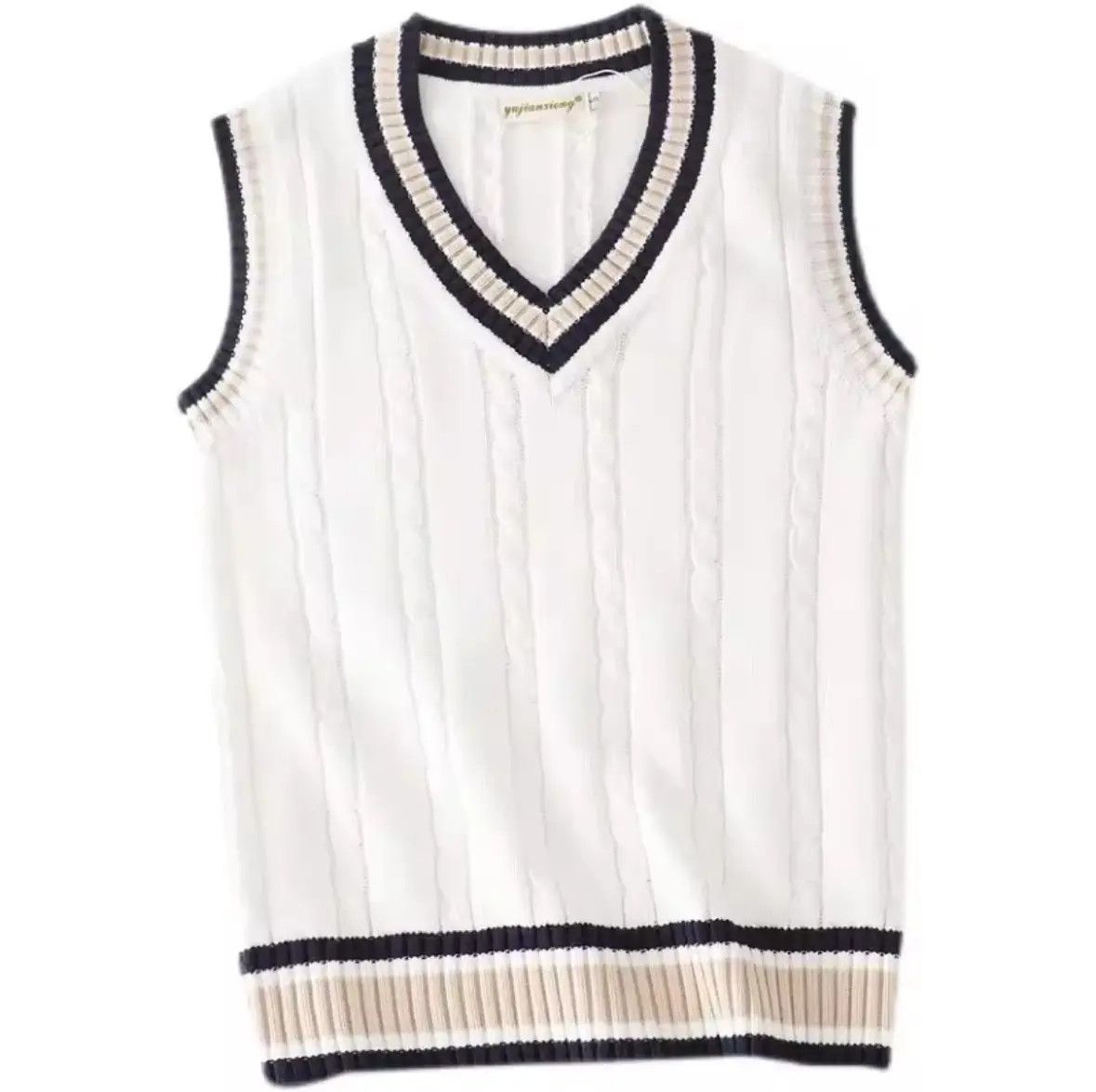 Japanese Brand Vintage Retro Sweater Vest Men Thicken V-neck Knitwear Size US XL / EU 56 / 4 - 3 Thumbnail
