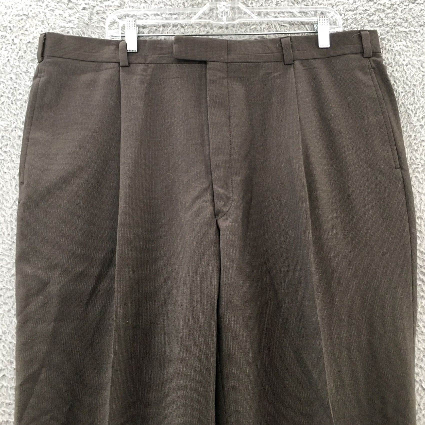 Kenneth Cole Kenneth Cole Dress Pants Mens Cuffed Trouser Gray High Rise Zip 40x30 Regular Slim Tapered Pant Mens Size US 40 / EU 56 - 2 Thumbnail