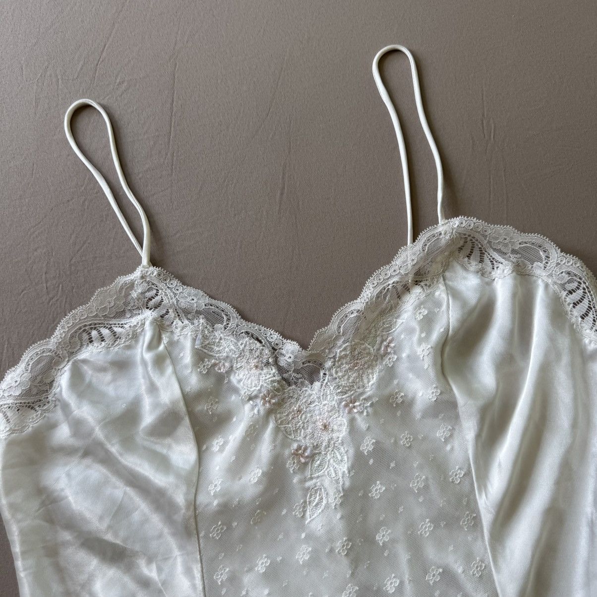Other Vintage Sara Beth Lace Satin Teddy Bodysuit Size L / US 10 / IT 46 - 3 Thumbnail
