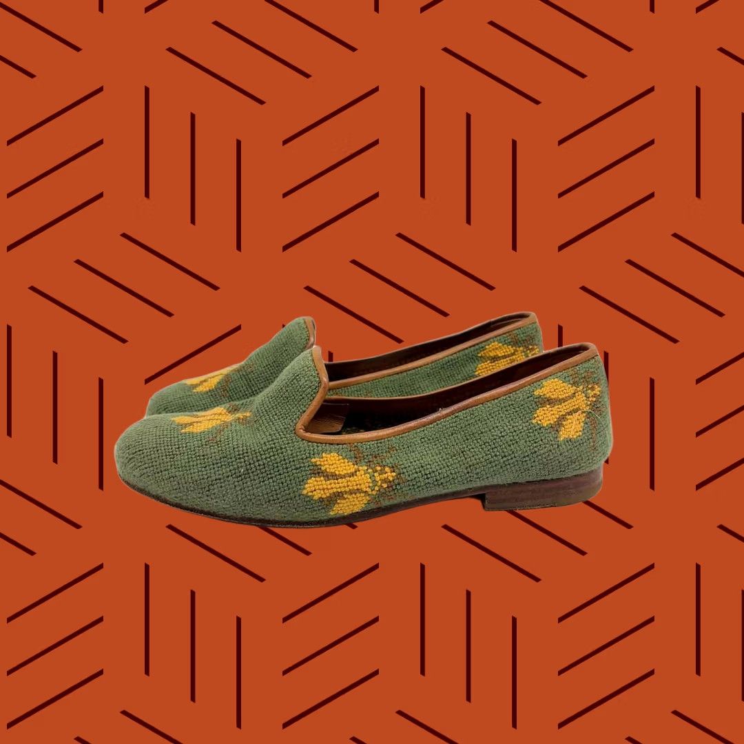 Vintage Stubbs and Wooten Green Size 6 Slip On Flats Size US 6 / IT 36 - 1 Thumbnail