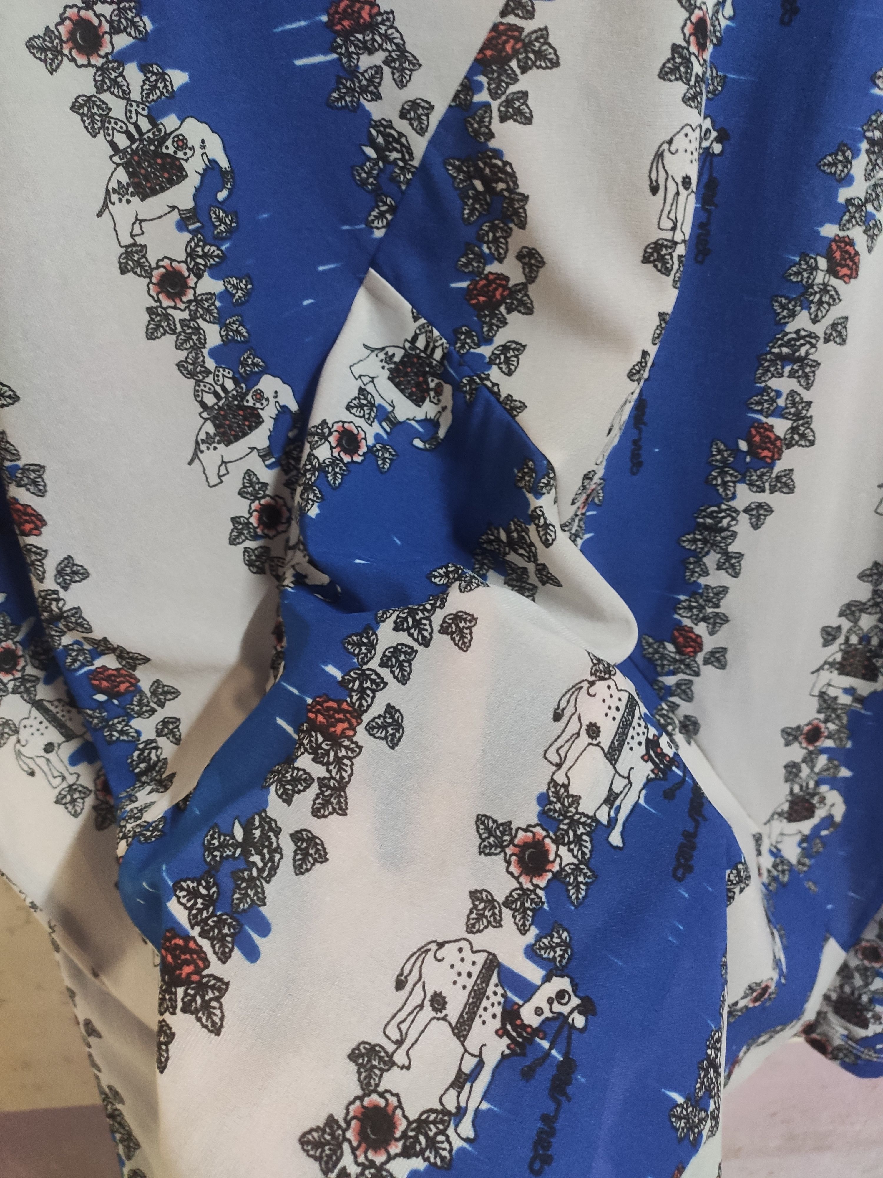 Issey Miyake × Ne-Net Ne-net Issey Miyake Animals Printed Blouse Size L / US 10 / IT 46 - 5 Thumbnail