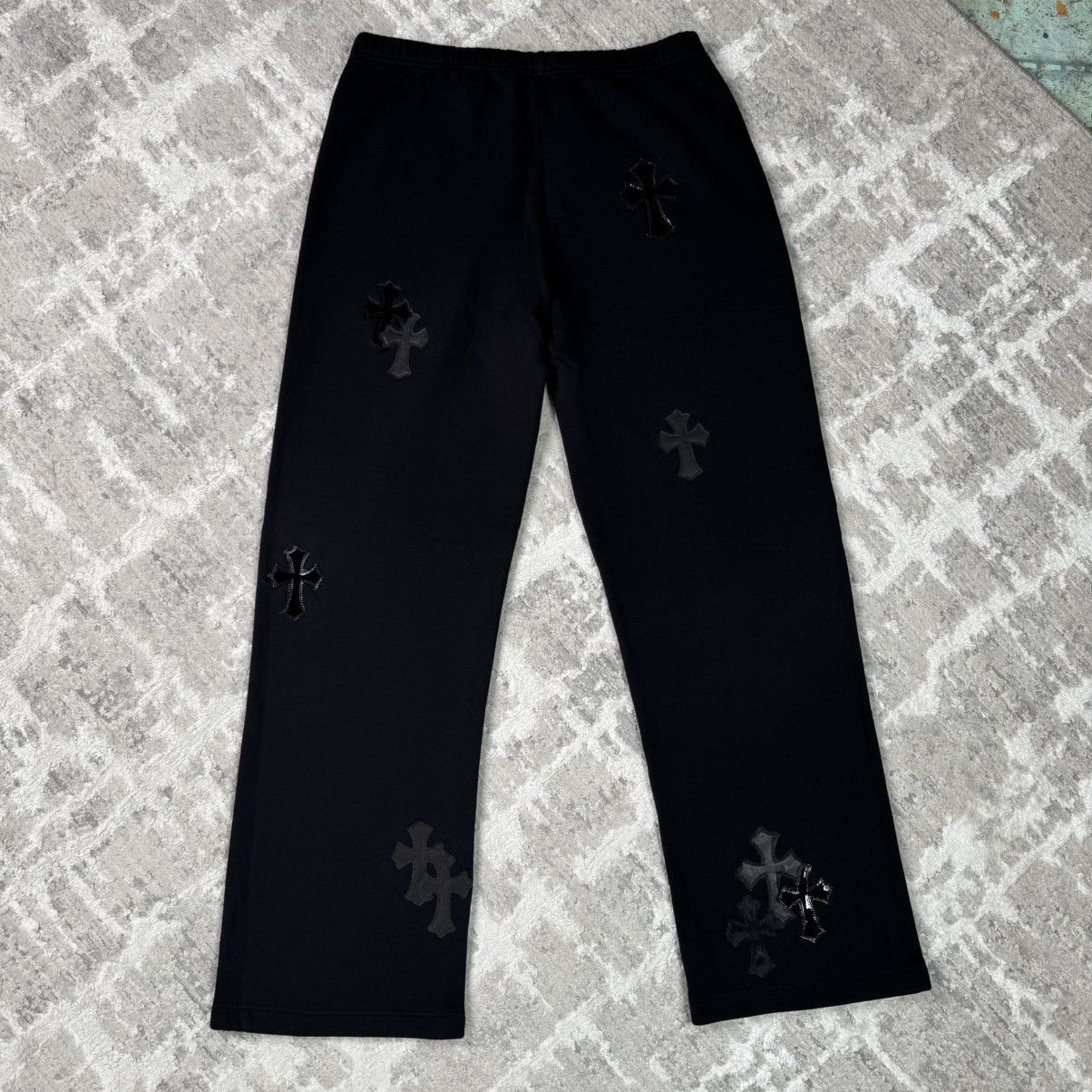 Chrome Hearts Leather Cross patch sweatpants Size US 32 / EU 48 - 6 Thumbnail