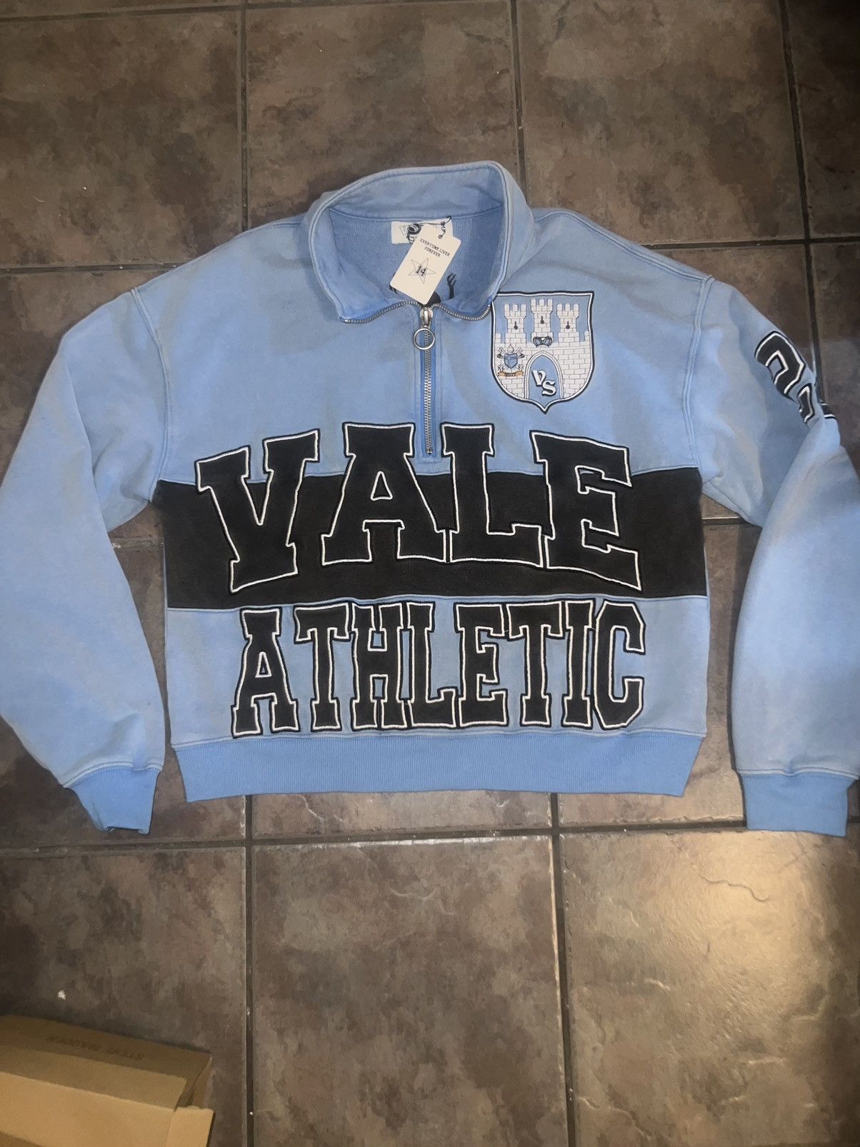 Image of Vintage Vale Crewneck Size Small in Blue, Men's