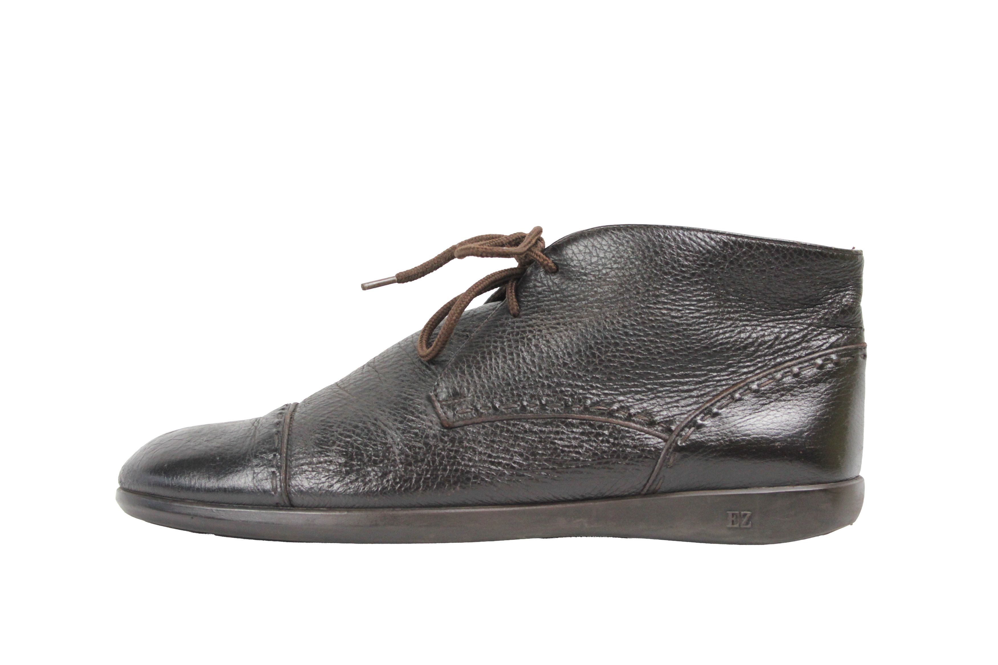 Ermenegildo Zegna Leather Chukka Boots Size US 10.5 / EU 43-44 - 1 Thumbnail