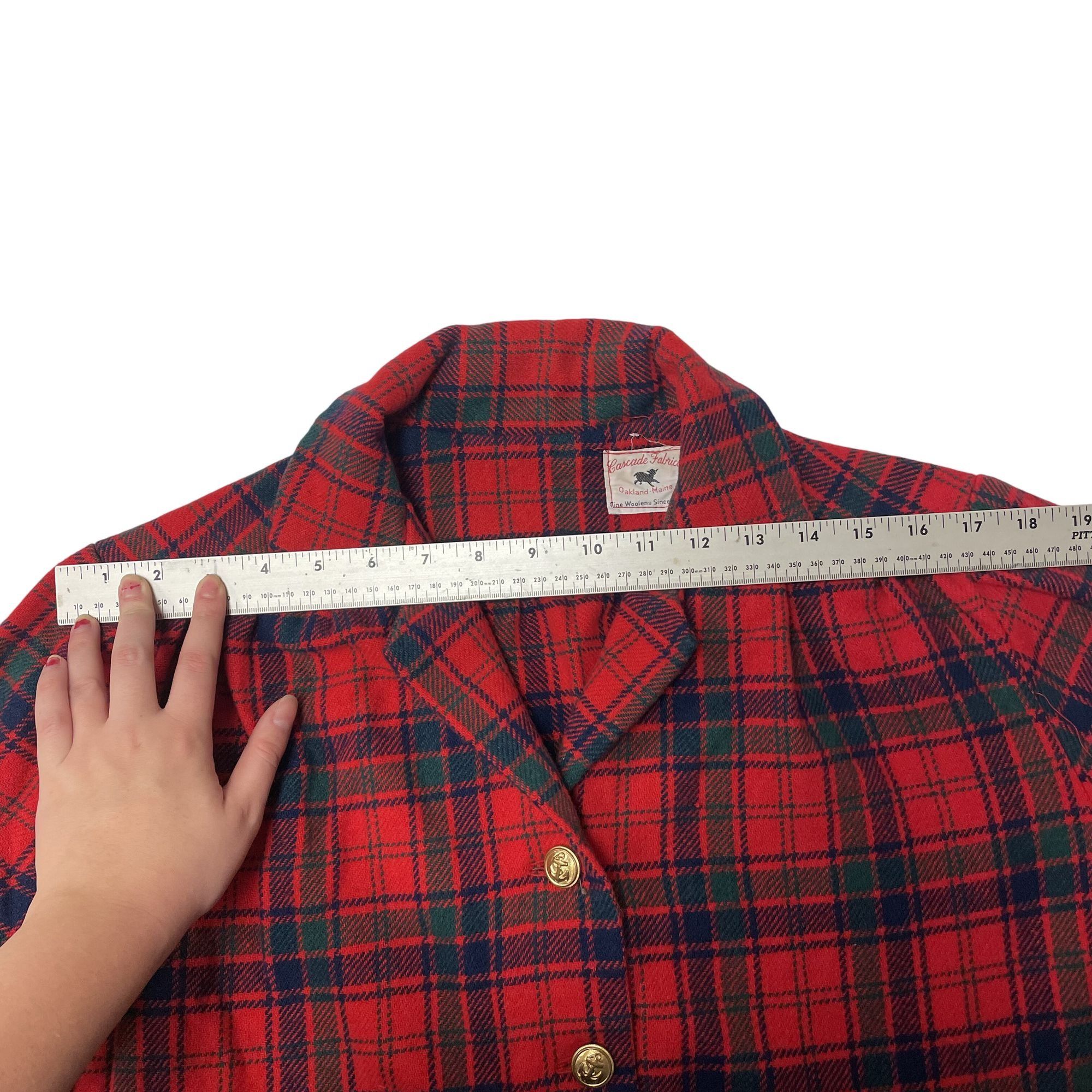 Other Vtg Cascade Fabrics PLAID CHRISTMAS Tweed Jacket Blazer Size XL / US 12-14 / IT 48-50 - 9 Thumbnail