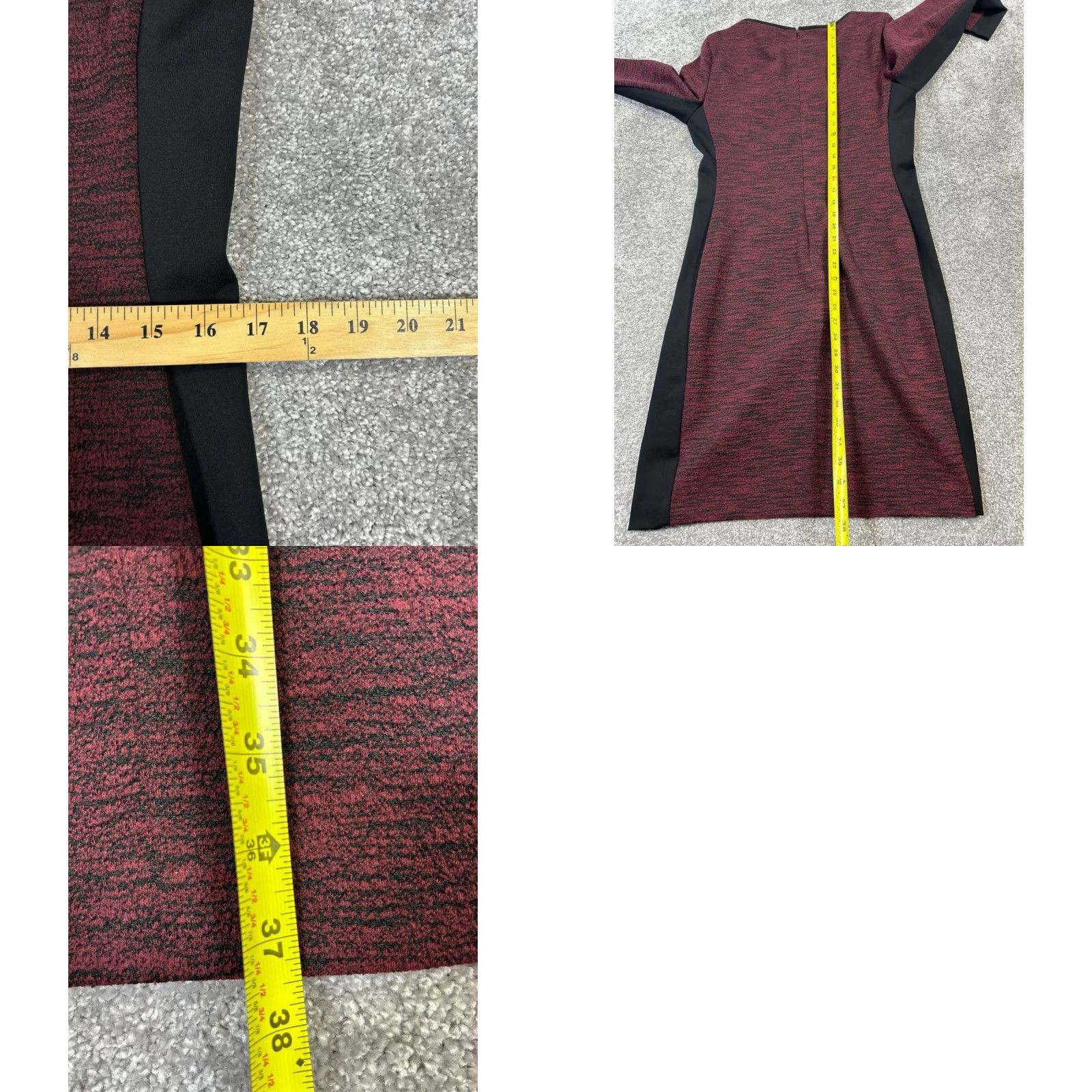 Ralph Lauren Lauren Ralph Lauren Dress Womens 14 Burgandy Black Bodycon Size XL / US 12-14 / IT 48-50 - 8 Thumbnail