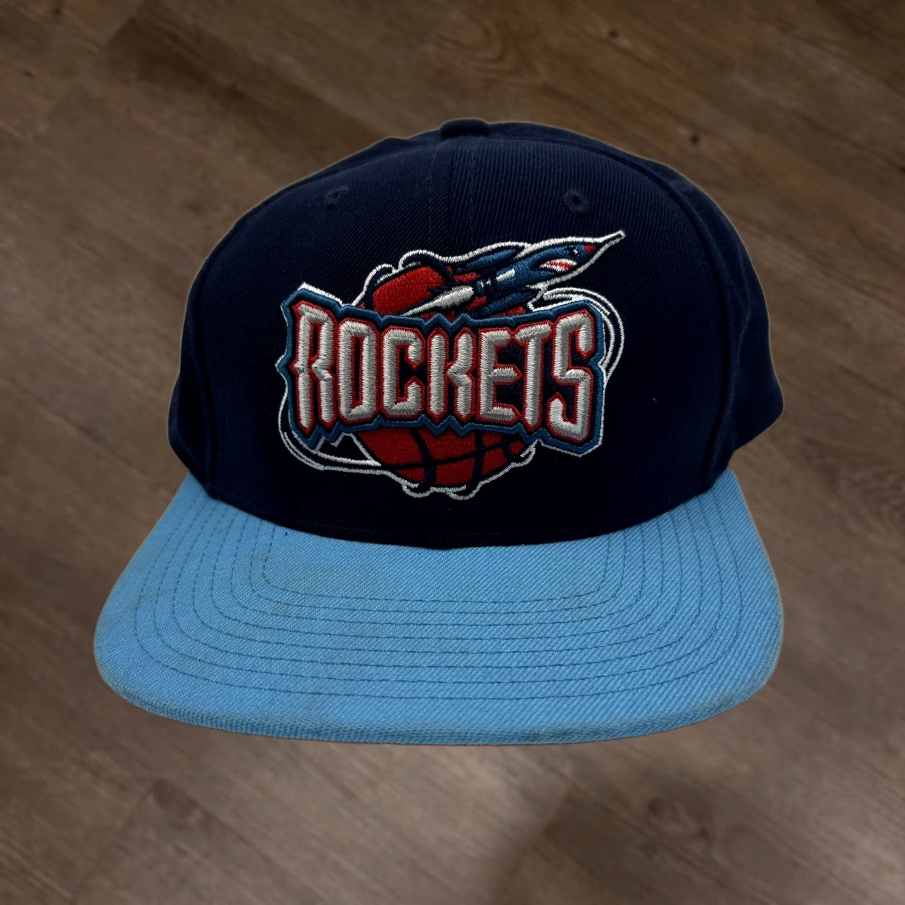 Mitchell & Ness Houston Rockets Mens Baseball Hats OS Blue Wool Blend Snap Back Mitchell Ness Size ONE SIZE - 1 Thumbnail