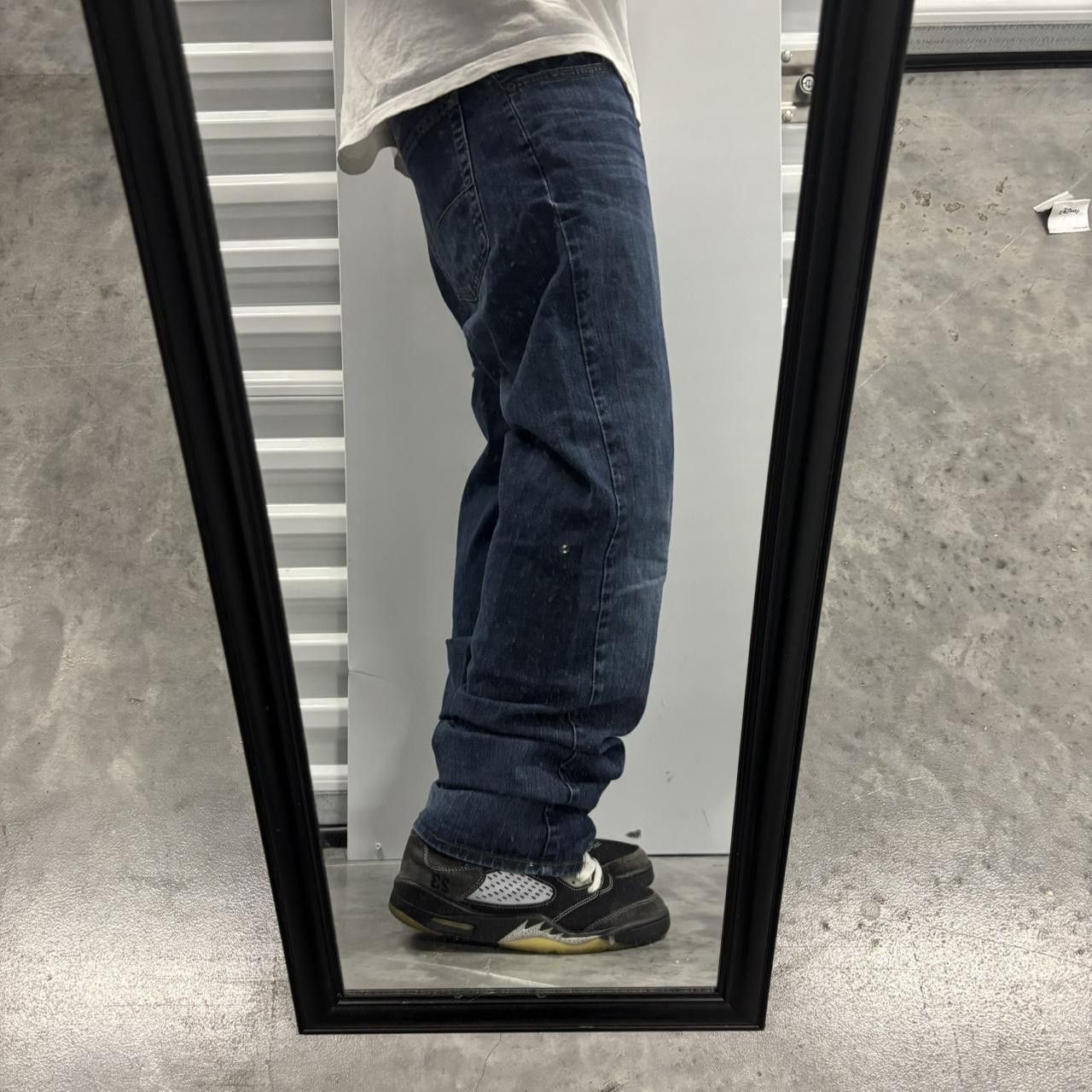 Japanese Brand × Vintage Crazy Vintage Y2K/2000s Grunge Dark Wash Skater Denim Jeans! Size US 32 / EU 48 - 2 Thumbnail