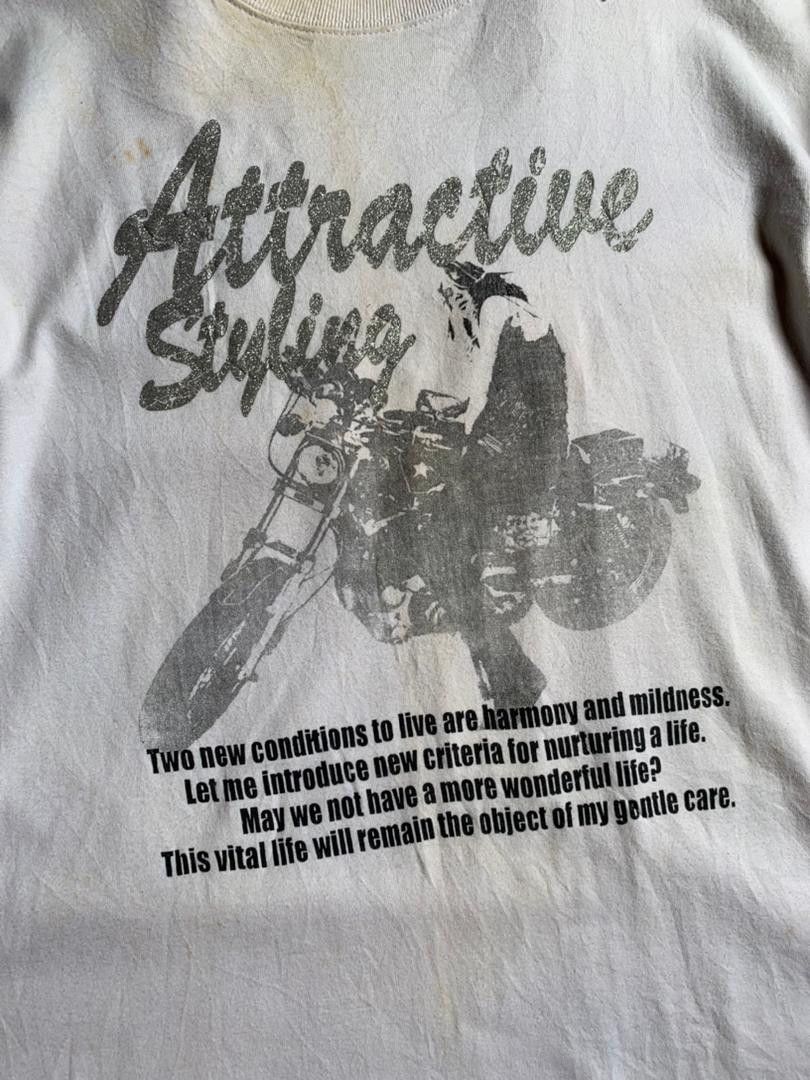 Japanese Brand Pino Bazzo Poem she on bike long Sleeve Size US XL / EU 56 / 4 - 1 Thumbnail
