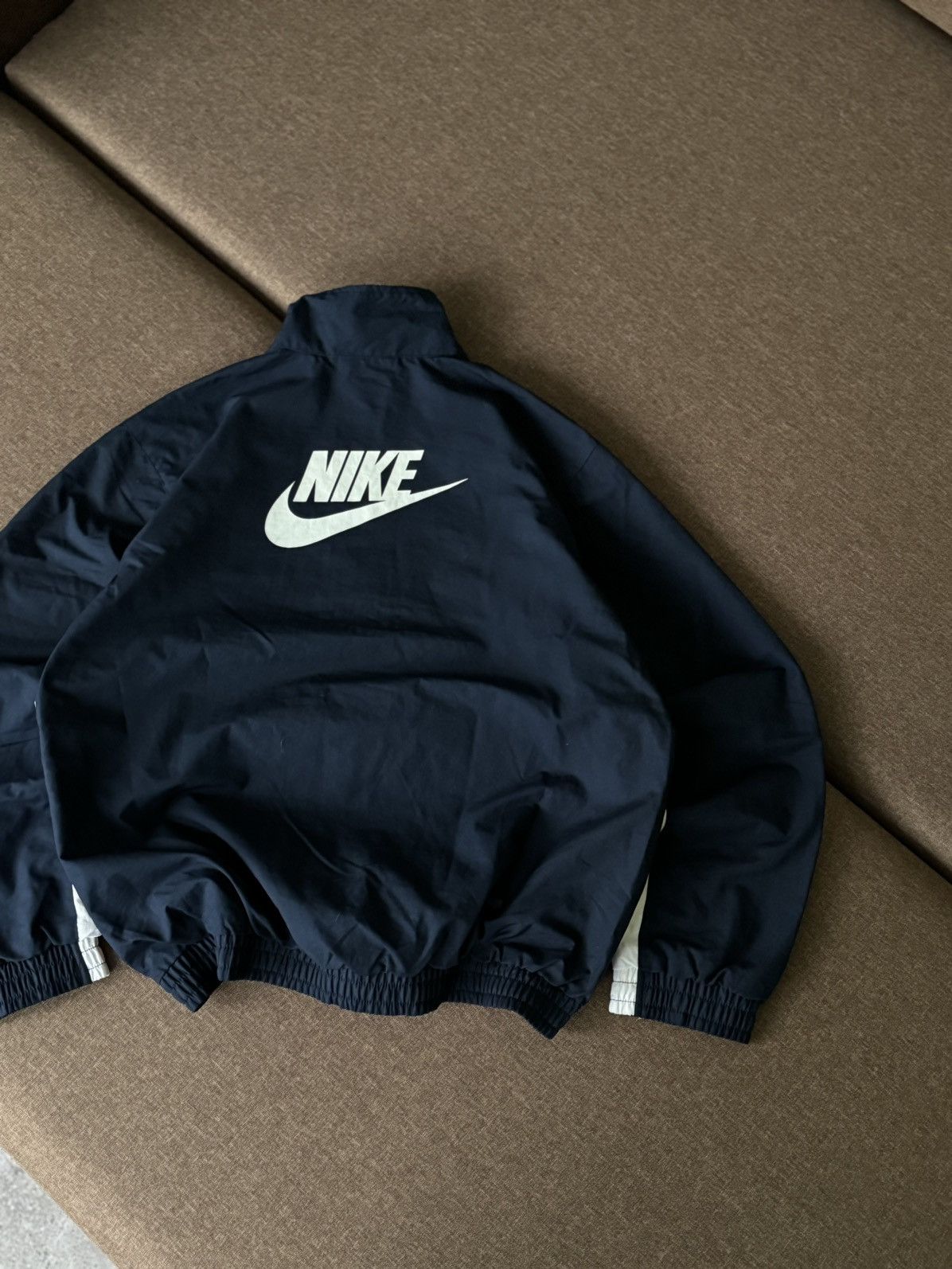 Nike × Vintage Vintage Nike Y2K oversized big logo nylon jacket hoodie Size US M / EU 48-50 / 2 - 5 Thumbnail