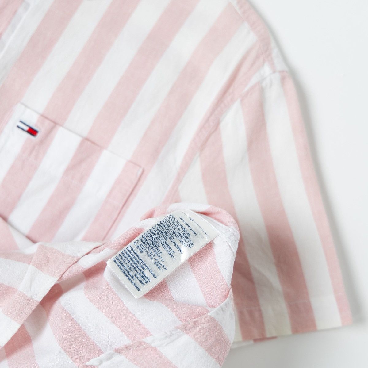 Tommy Hilfiger Tommy Hilfiger Mens Striped Shirt Cotton Linen Button Up Size US M / EU 48-50 / 2 - 6 Thumbnail