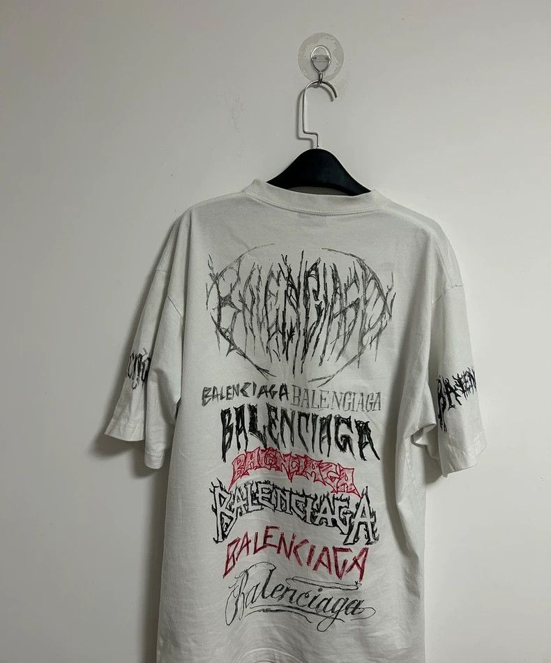 Balenciaga Balenciaga Metal graffiti letter element short sleeve T-sh Size US XS / EU 42 / 0 - 2 Thumbnail