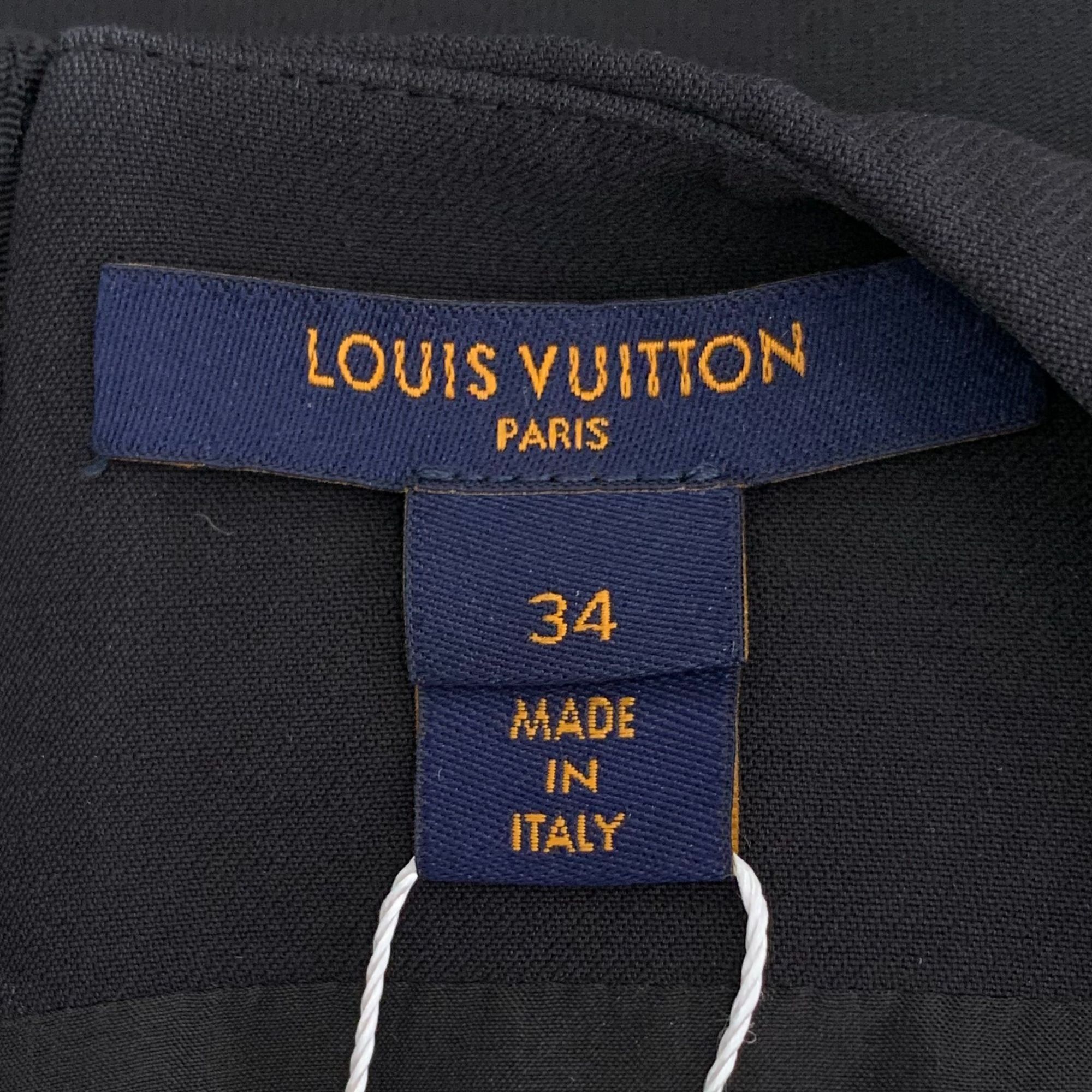 Louis Vuitton Louis Vuitton Short-Sleeve A-Line Dress With Zipper Closure Size XXS / US 00 / IT 34 - 5 Thumbnail