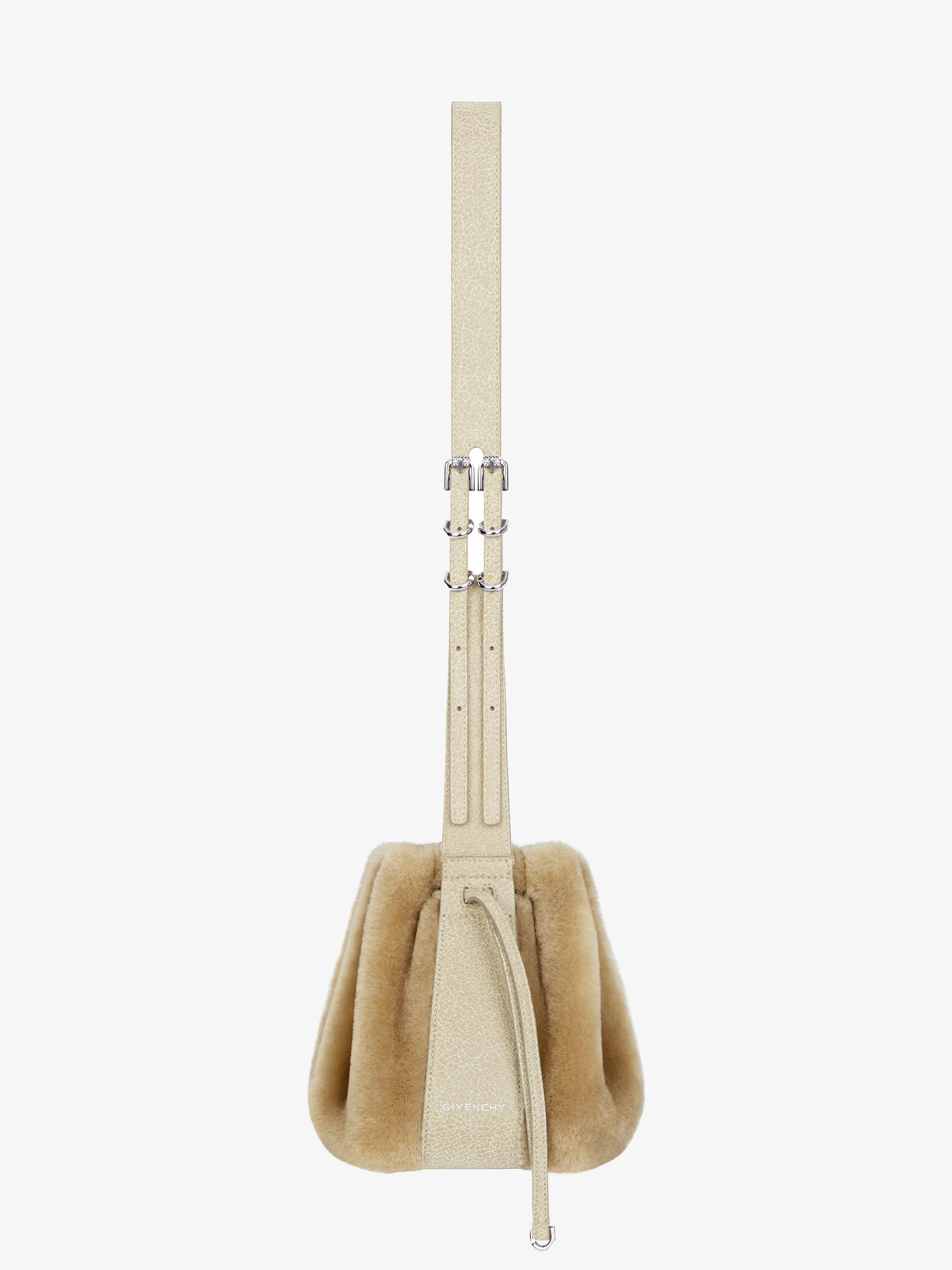 Givenchy o1w1db10925 Size: OS / Small Pumpkin Bag in Shearling Beige Size ONE SIZE - 4 Thumbnail