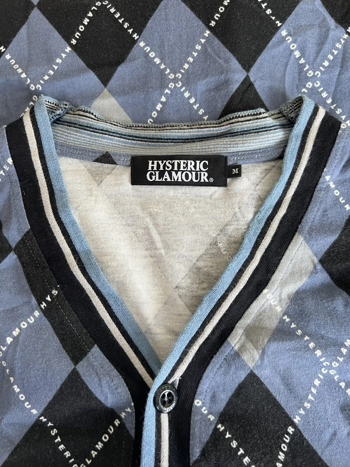 Vintage Hysteric Diamond Cult Jacquard Button Cardigan