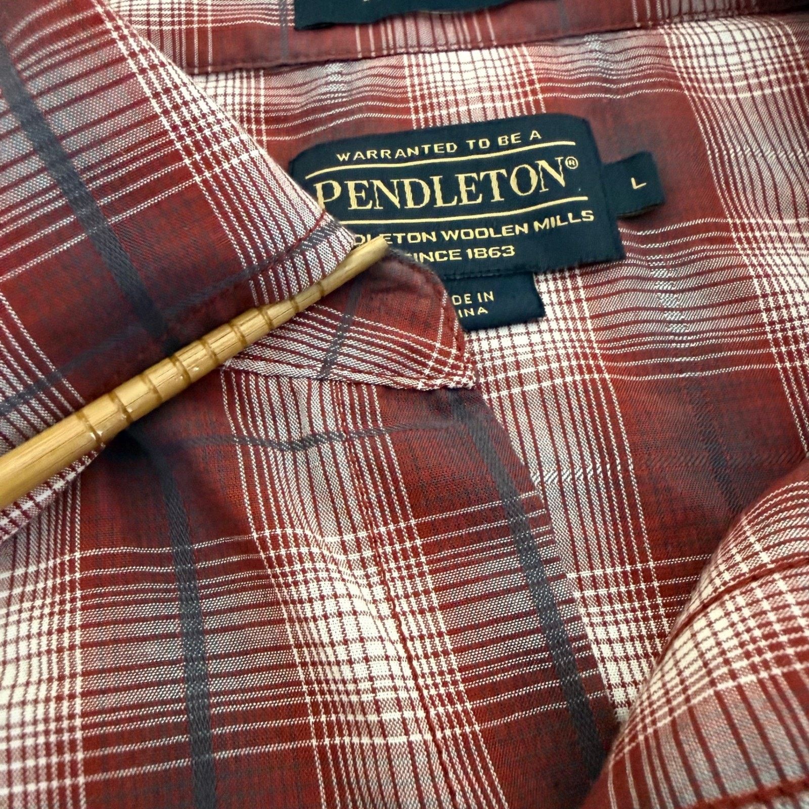 Pendleton Pendleton Frontier Pearl Snap Shirt Mens L Red Plaid Western Size US L / EU 52-54 / 3 - 4 Thumbnail