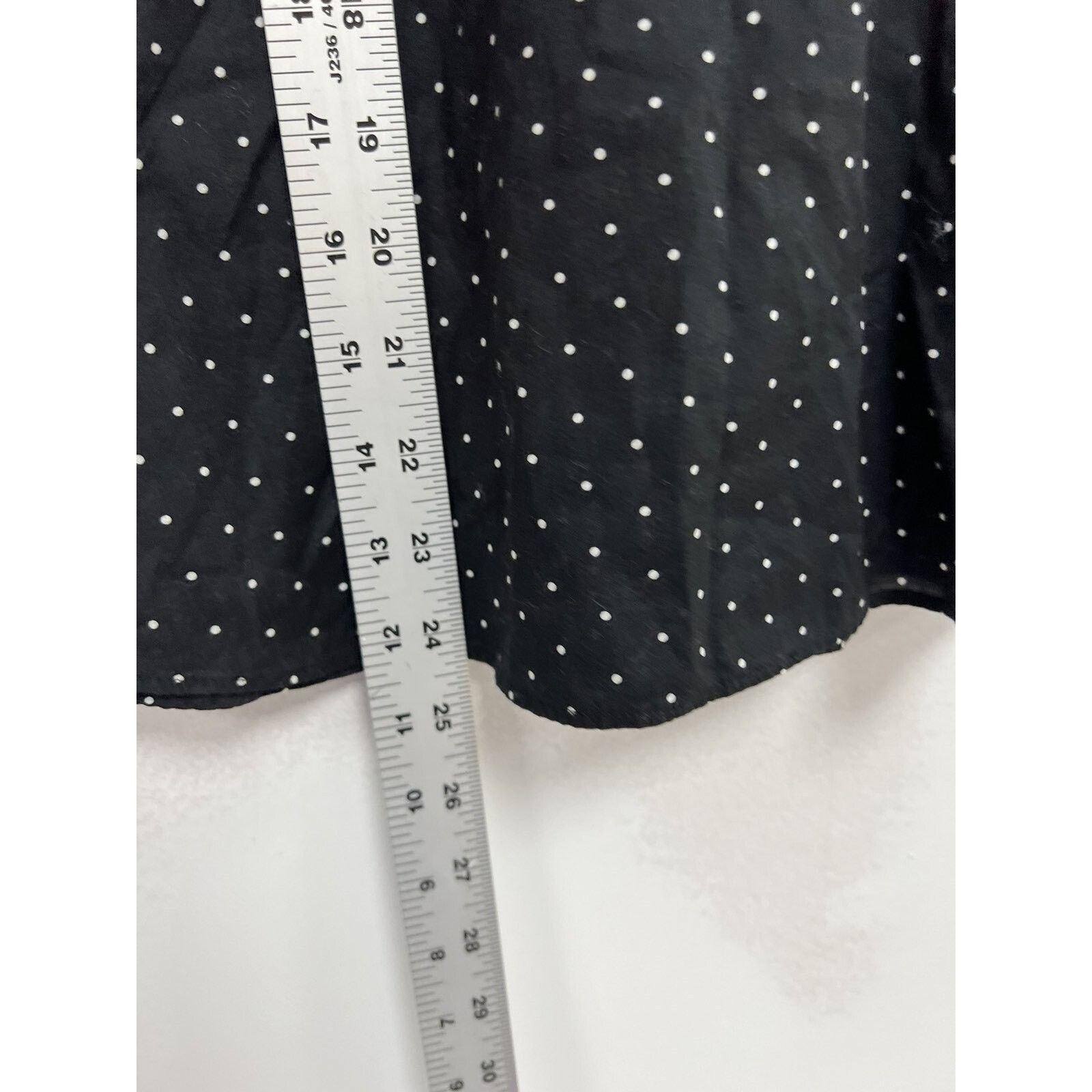 J.Crew J Crew Blouse Top Black Dot Long Sleeve Cotton XS A000008 Size XS / US 0-2 / IT 36-38 - 8 Thumbnail