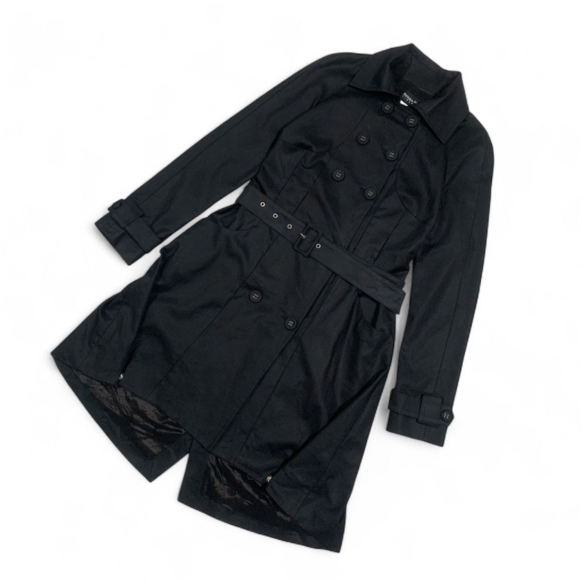 Patrizia Pepe Patrizia Pepe Double Breasted Black Trench Coat Size M / US 6-8 / IT 42-44 - 4 Thumbnail
