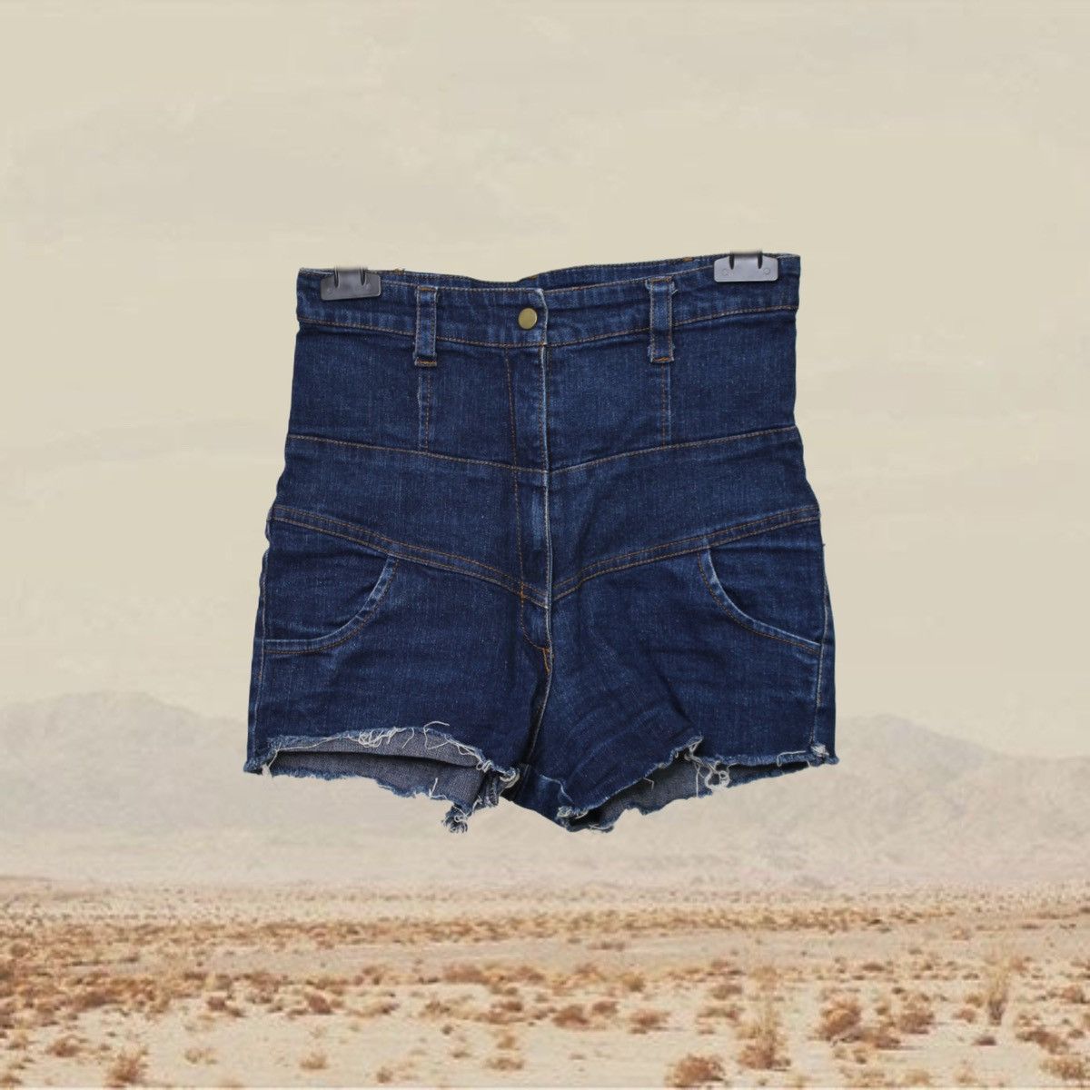 Other × Vintage 🧺DENIM HOT PANTS🧺 Size 24" / US 00 / IT 34 - 1 Thumbnail