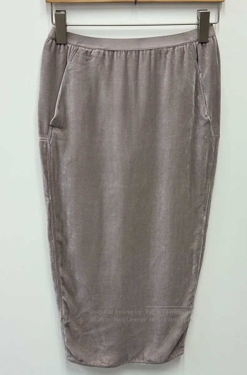 Rick Owens Rick Owens Grey Velvet Skirt Size 39" - 2 Thumbnail
