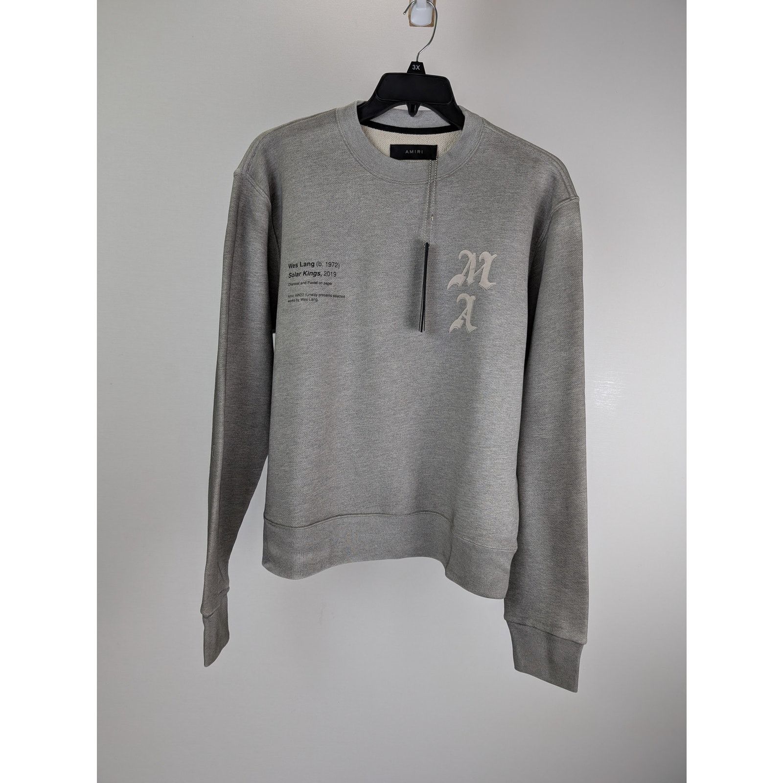 Amiri o1rshd1 Wes Lang Solar Kings Crewneck Sweatshirt in Grey Size US M / EU 48-50 / 2 - 10 Thumbnail