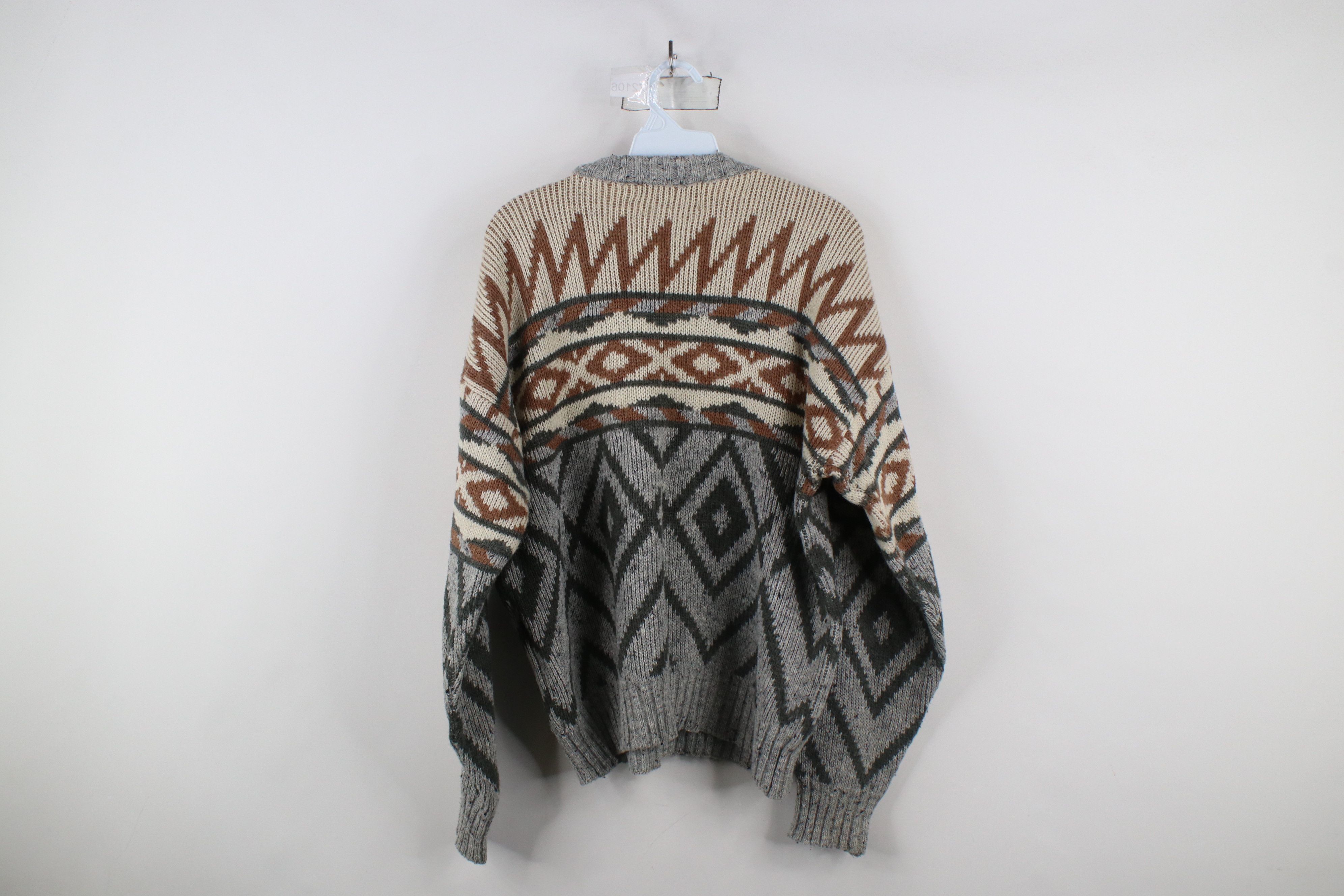 Vintage Vintage 90s Streetwear Wool Blend Fair Isle Crewneck Sweater Size L / US 10 / IT 46 - 7 Thumbnail