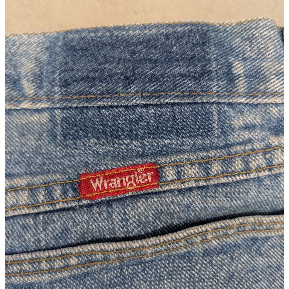 Vintage × Wrangler Vintage late 80s Wrangler Boot Zipper light blue denim jeans Size US 38 / EU 54 - 2 Thumbnail