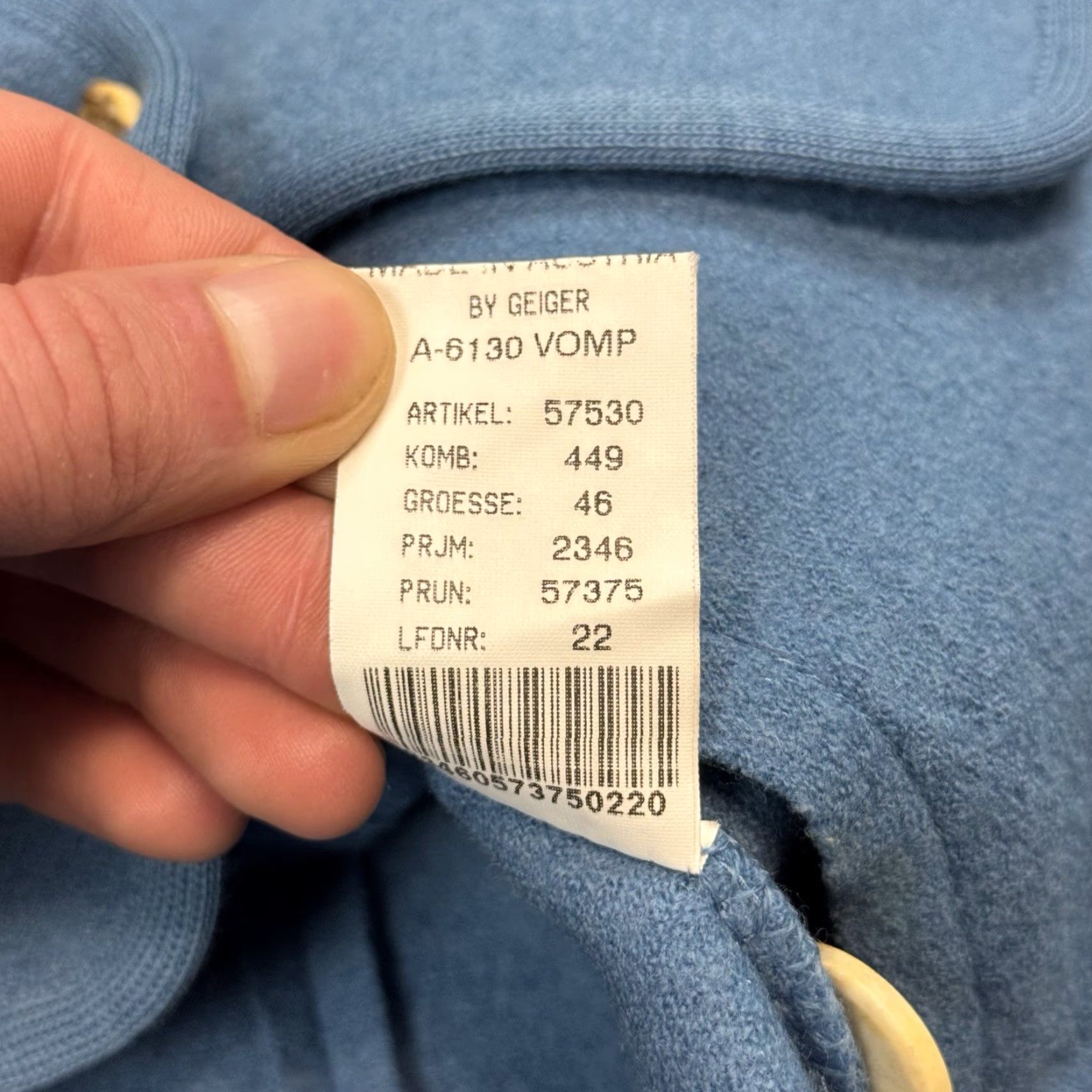 Vintage Vintage Geiger Austria Women's Wool Blazer Jacket Fall Winter Blue Size 46 Classic Casual Size L / US 10 / IT 46 - 6 Thumbnail