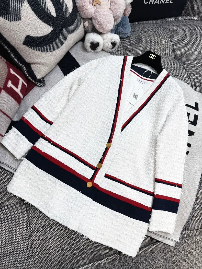 Thom Browne Thom Browne White tweed long sleeve jacket Size M / US 6-8 / IT 42-44 - 5 Thumbnail