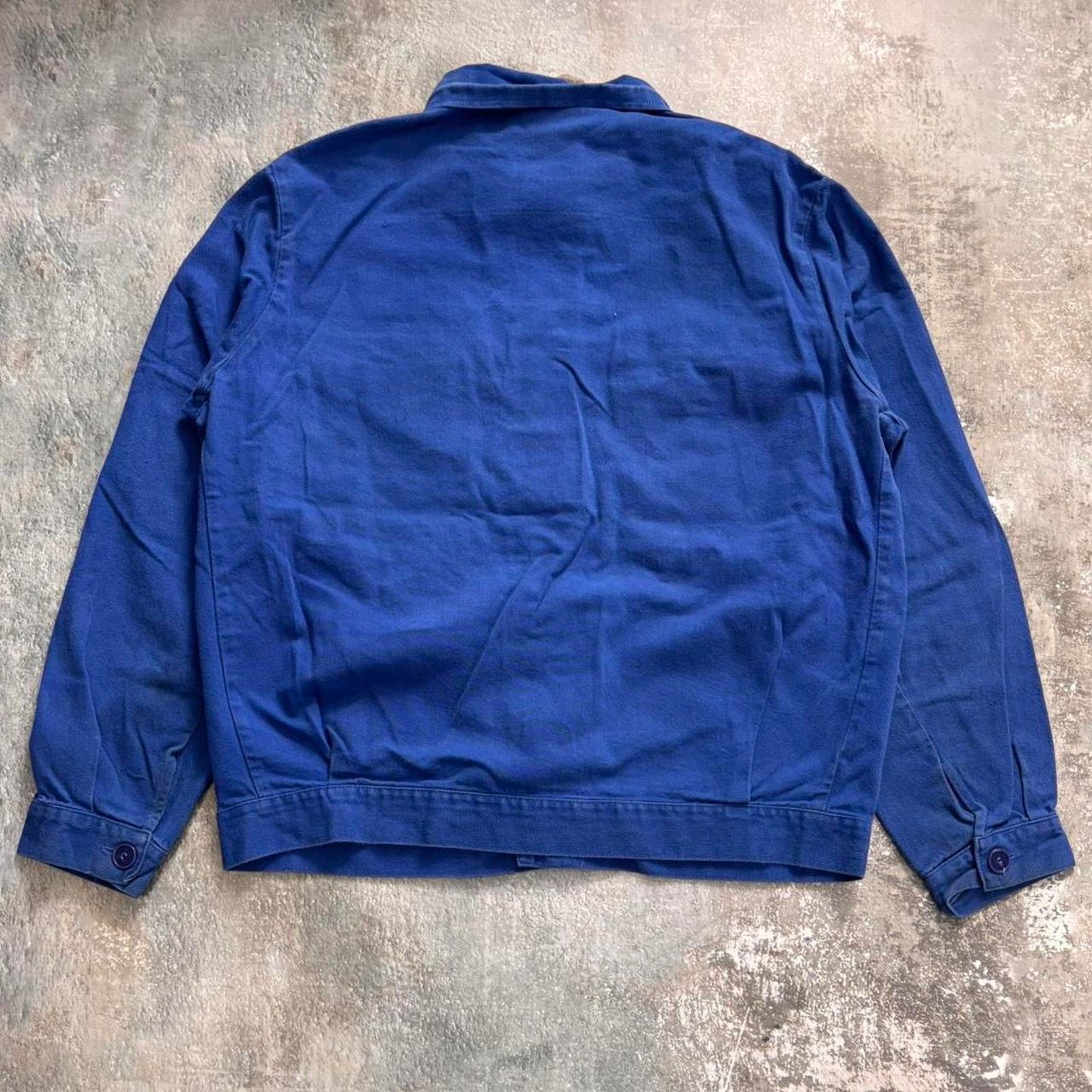 Le Laboureur × Vintage Vintage Blue Moleskin French Workwear Jacket. Large / XL Size US L / EU 52-54 / 3 - 3 Thumbnail