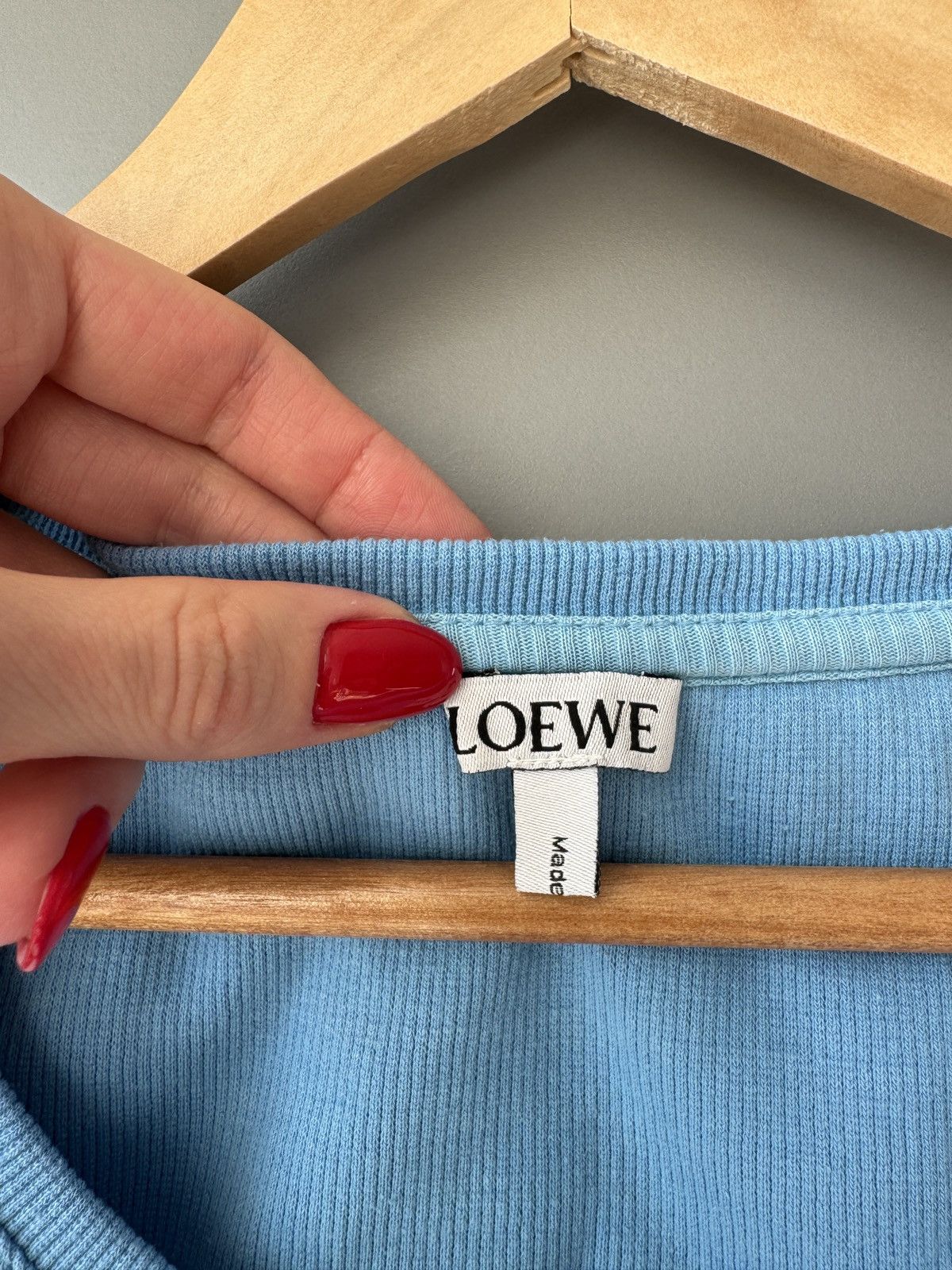 Loewe Loewe Anagram Cropped Blue Tank Top Size M / US 6-8 / IT 42-44 - 2 Thumbnail