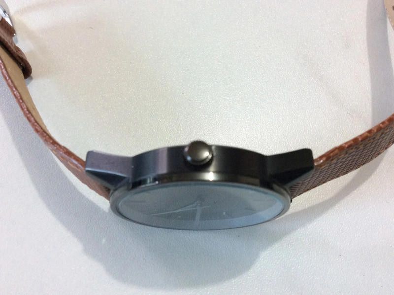 Designer Unknown black dial brown leather strap watch Size ONE SIZE - 4 Thumbnail