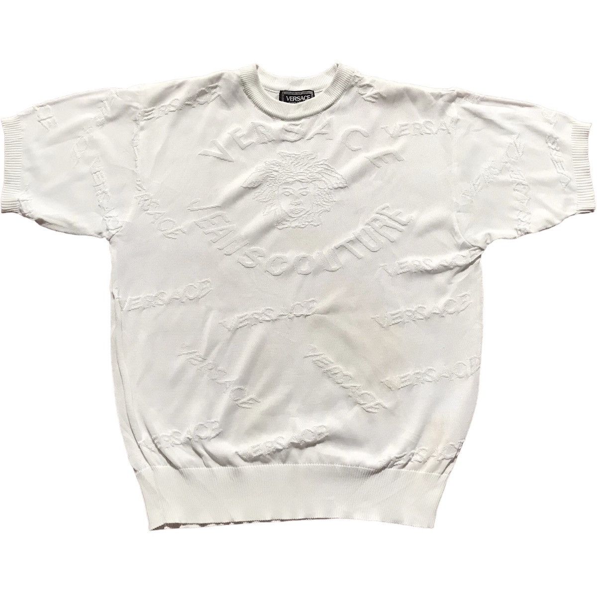 Versace × Vintage Vintage Versace Knitwear T-Shirt Size US S / EU 44-46 / 1 - 1 Thumbnail