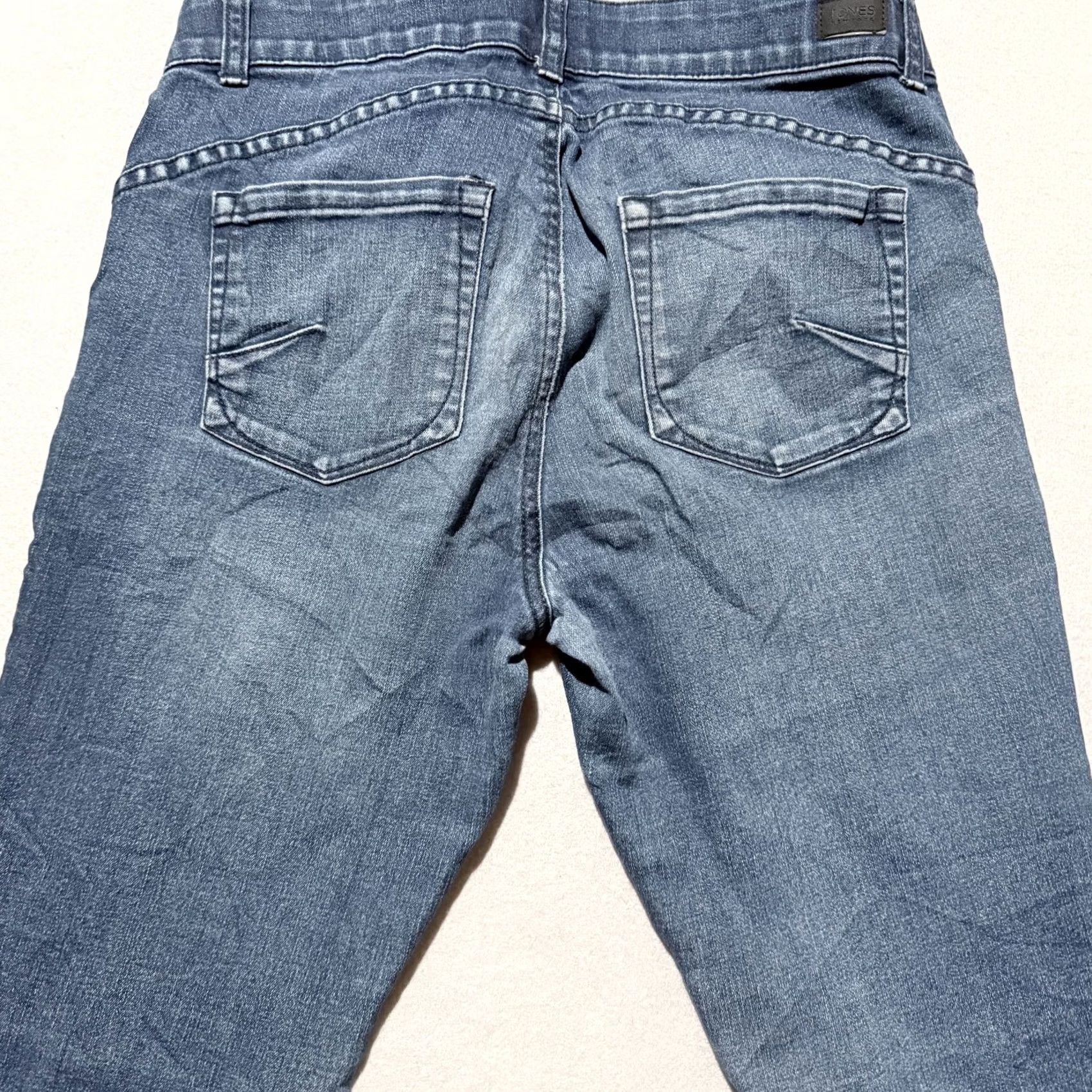 Jones New York Jones New York Jeans Women's Blue Denim Mid Rise Distressed Slim Fit Skinny - 10 Size 32" / US 10 / IT 46 - 4 Thumbnail